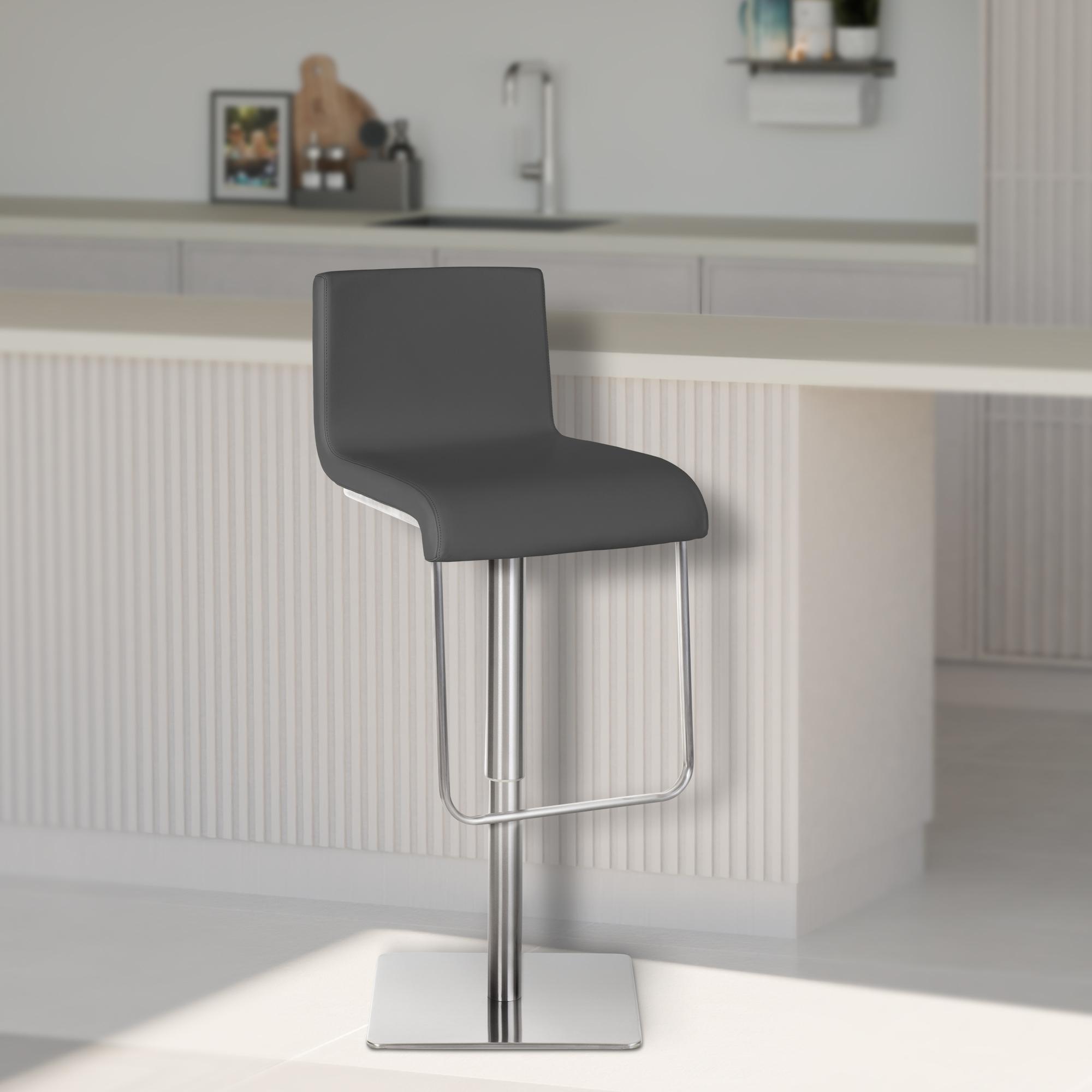Tabouret de bar Limon en similicuir