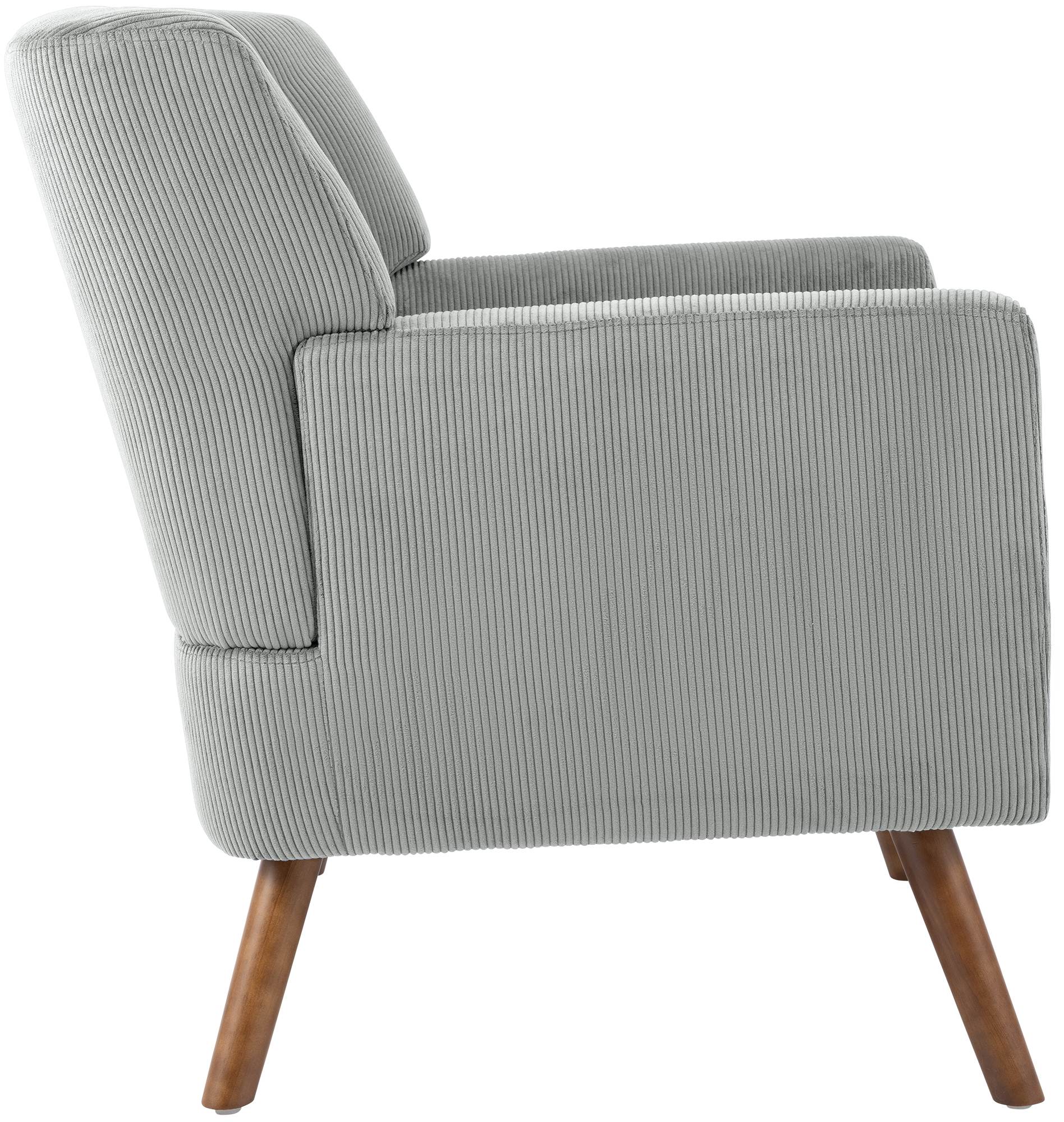 Fauteuil Kioni en velours cotele