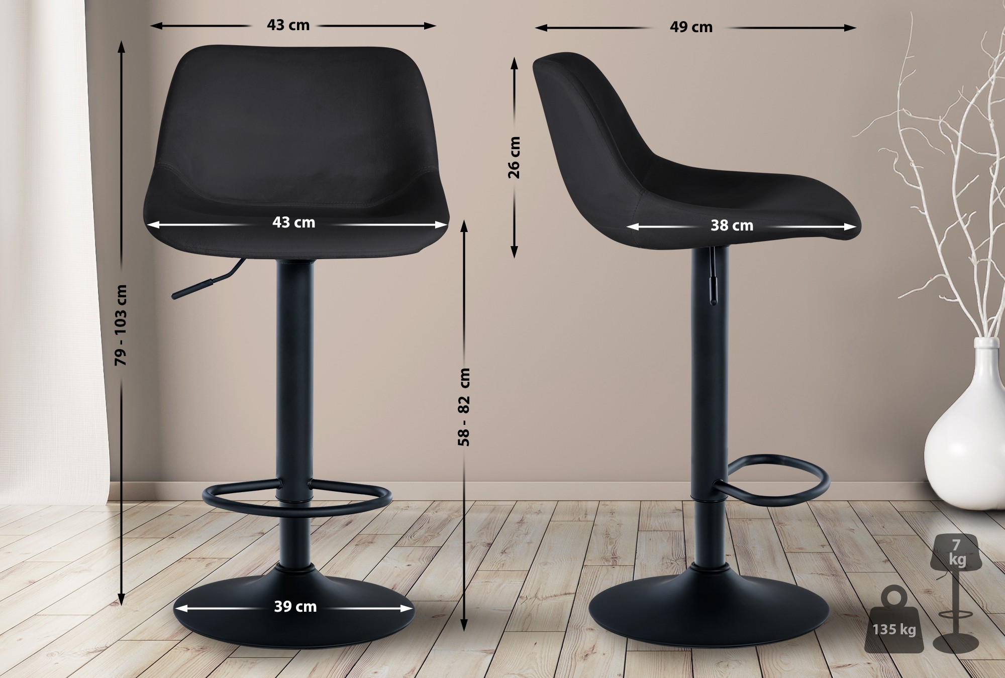 Tabouret de bar Loft