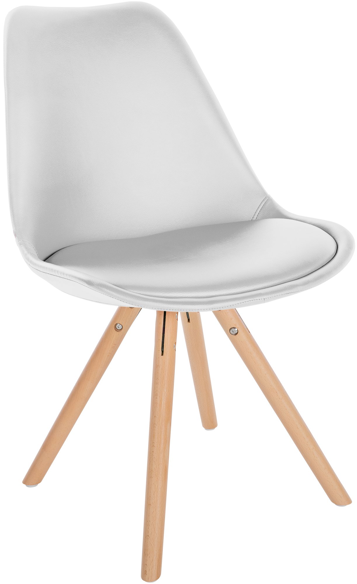 Chaise de salle à manger Sofia en Similicuir avec Pieds en bois