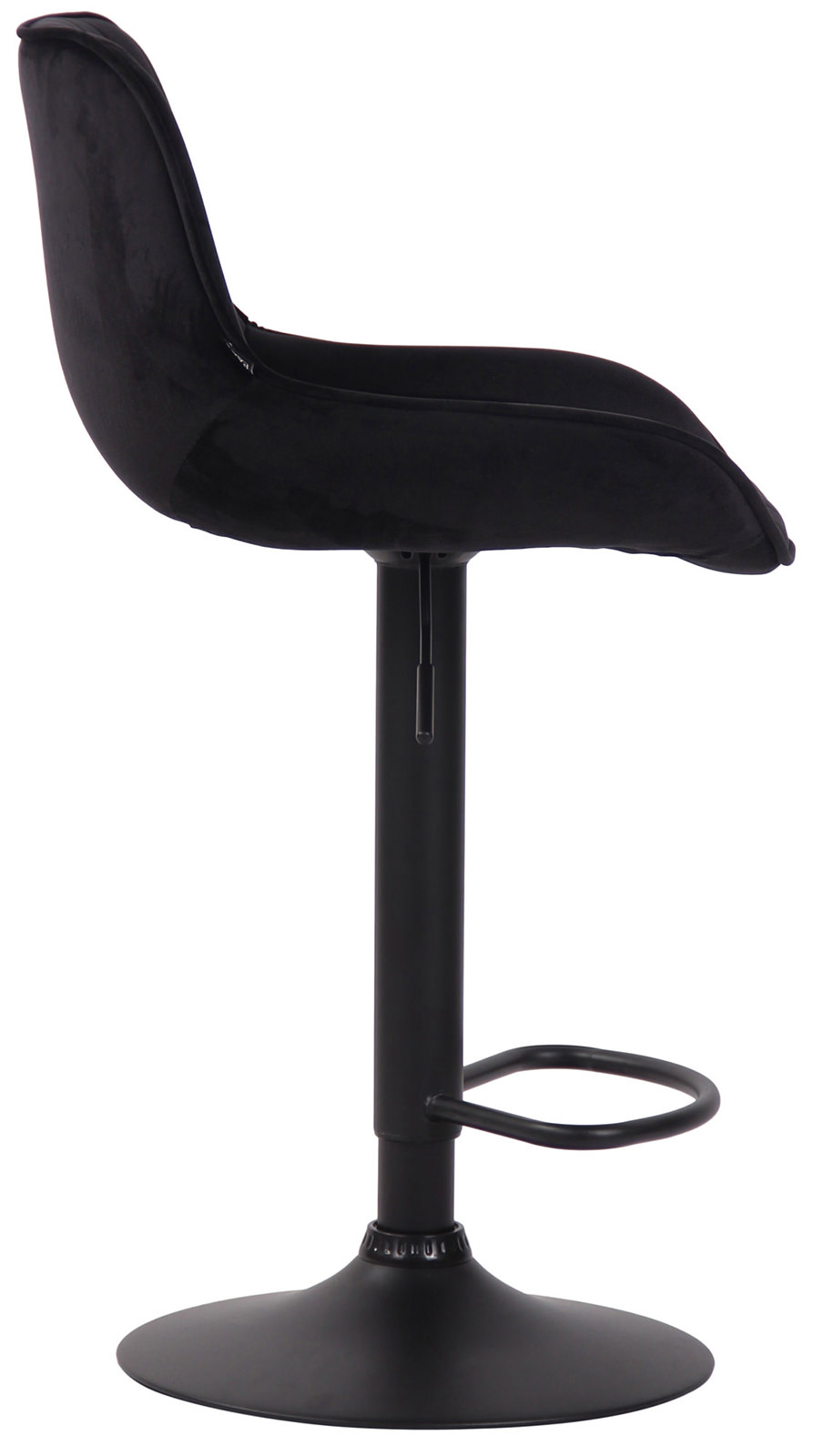 Lot de 2 Tabourets de bar Lentini en Velours Pied trompette en Métal