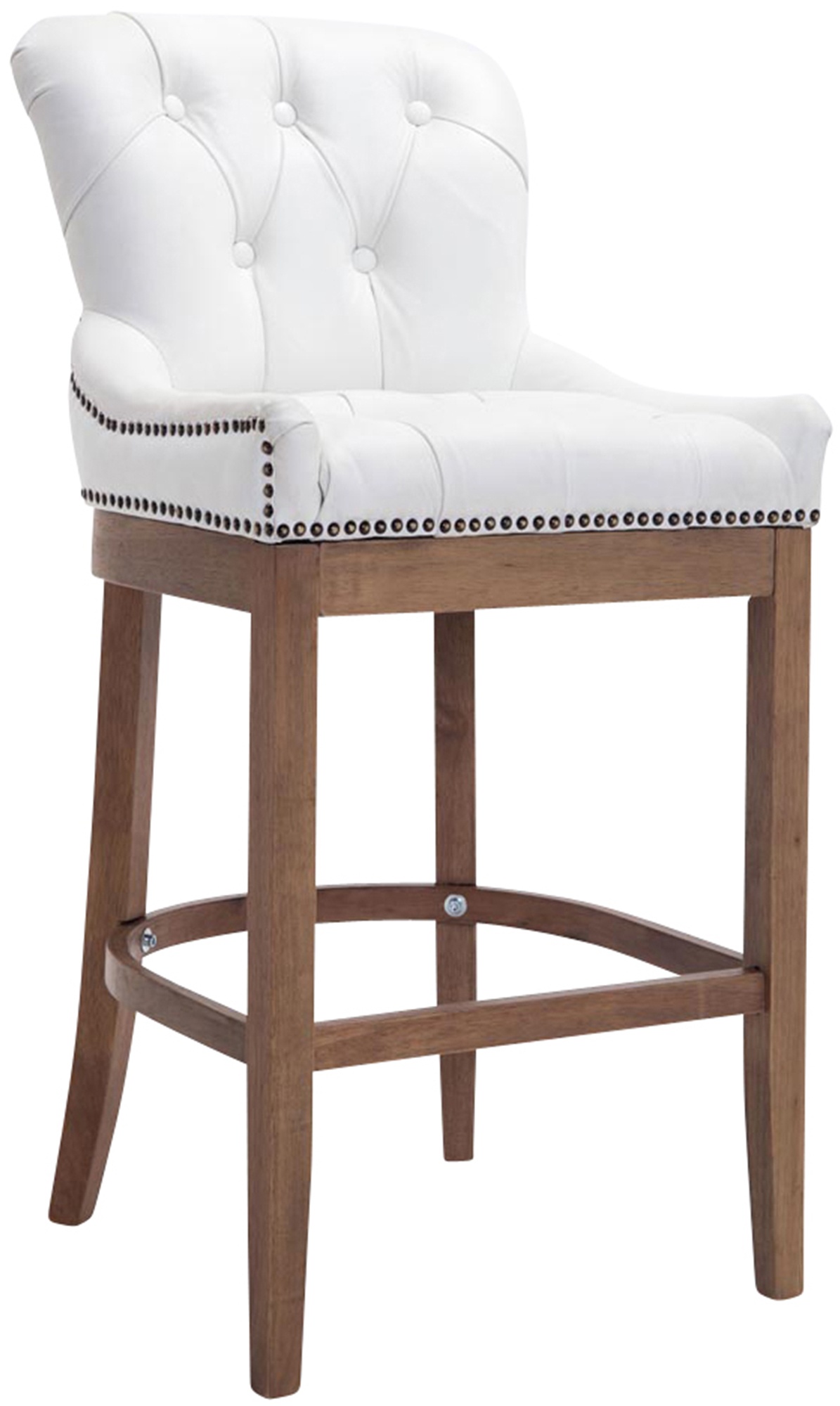 Tabouret de bar Lakewood antique-clair cuir véritable