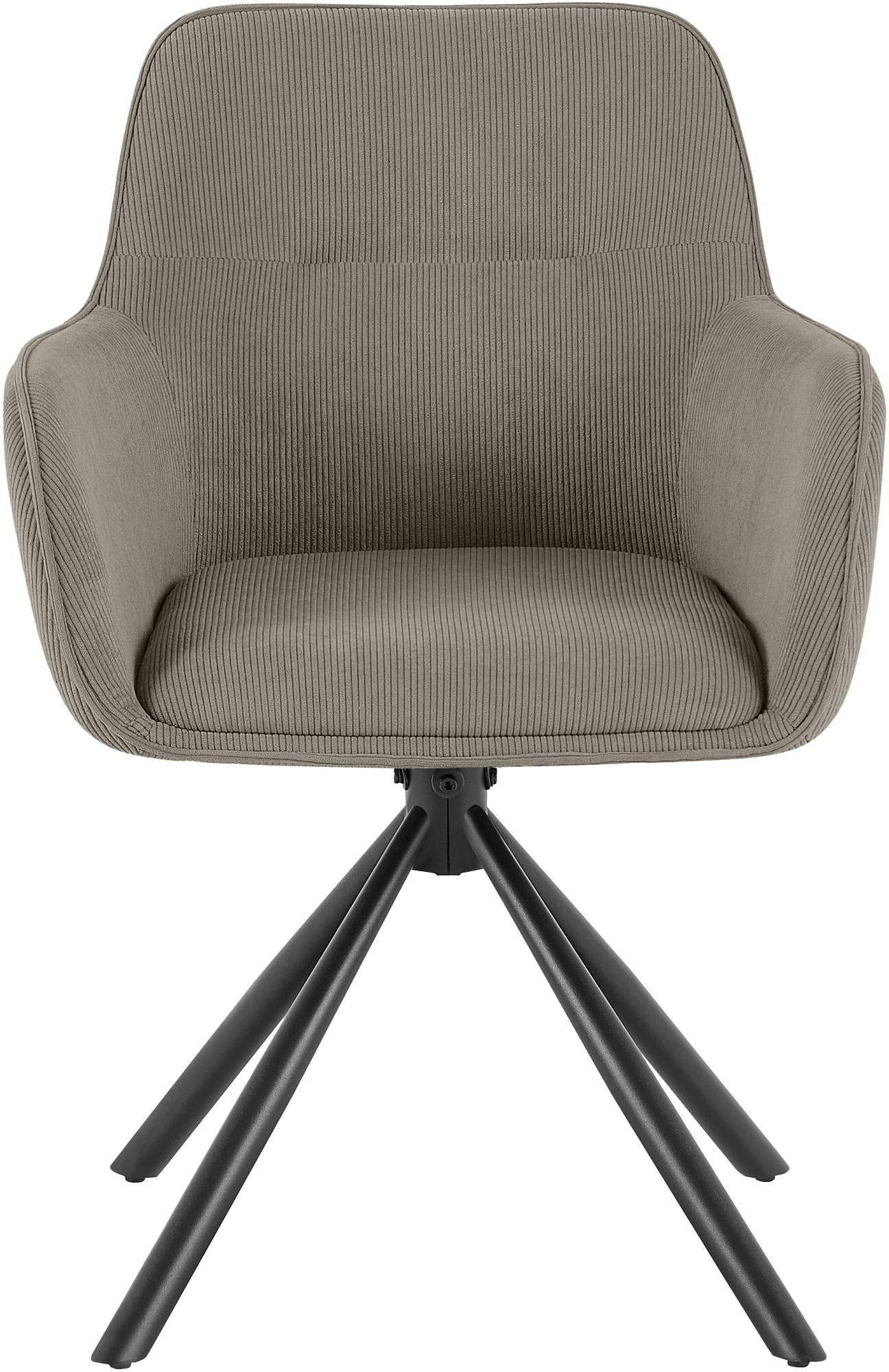 Chaise de salle à manger Tipton en velours côtelé
