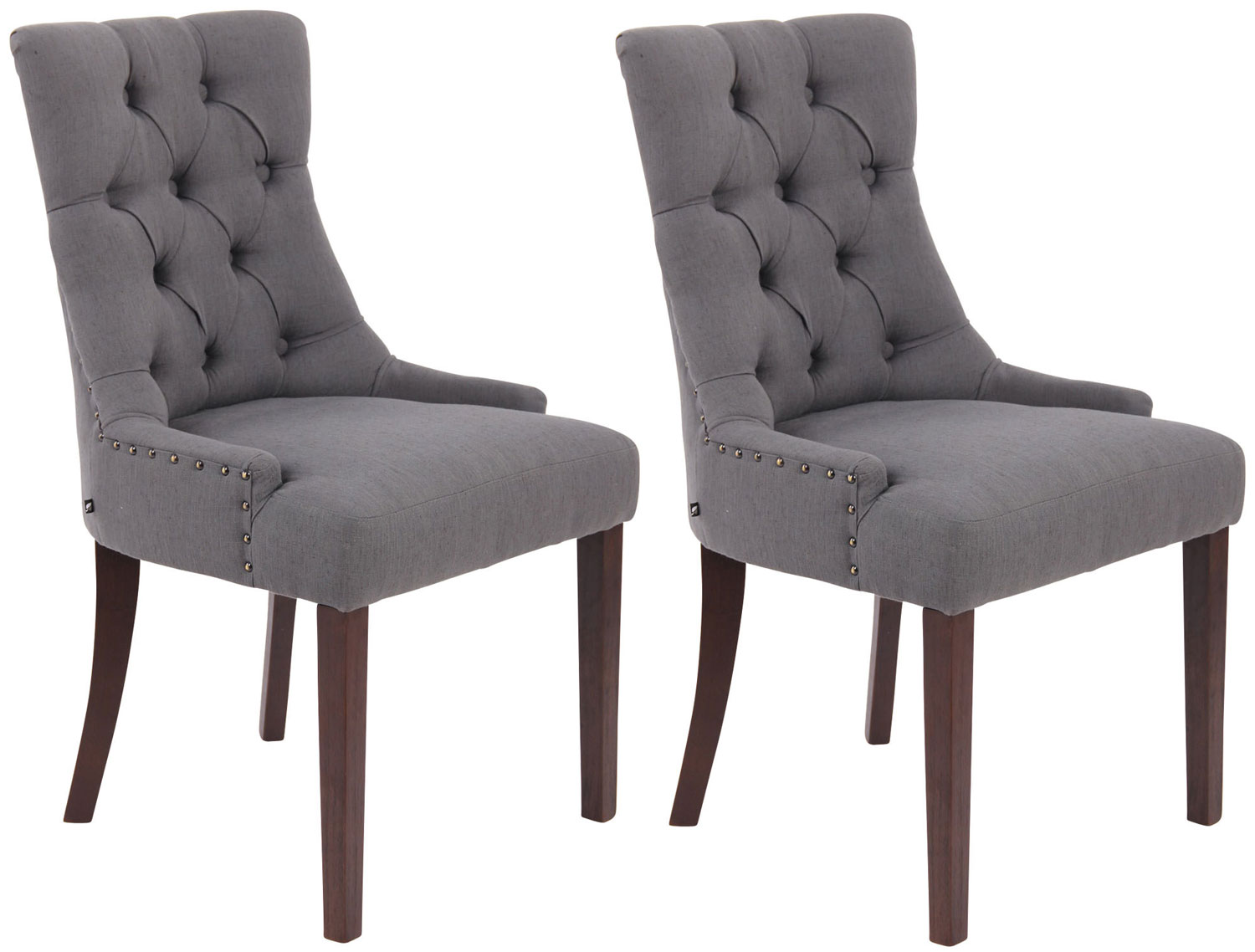 Lot de 2 chaises de salle à manger Aberdeen en tissu
