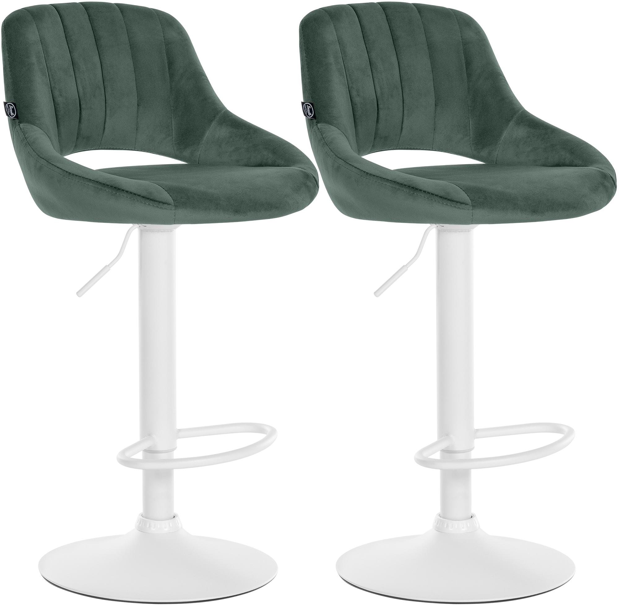 Lot de 2 tabourets de bar Milet en velours