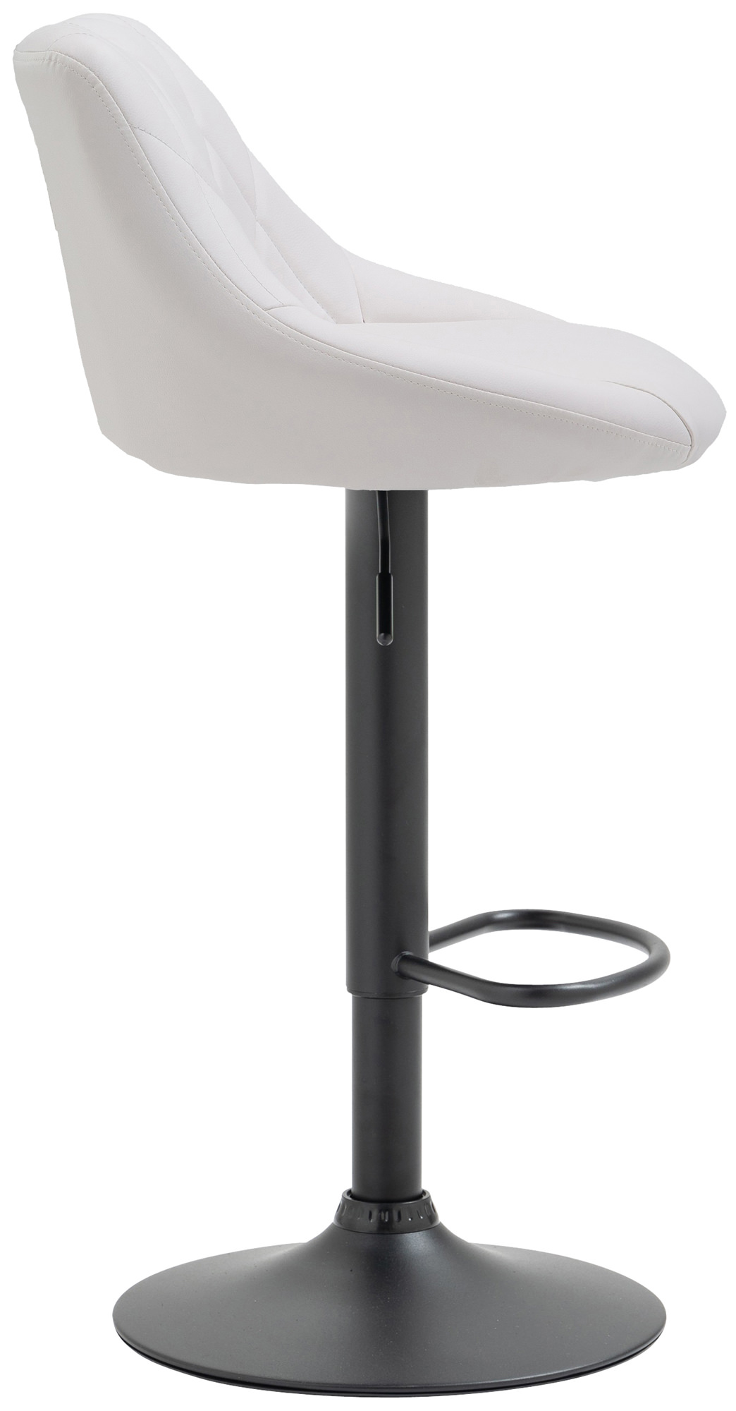 Tabouret de bar Lazio en similicuir avec pied en métal