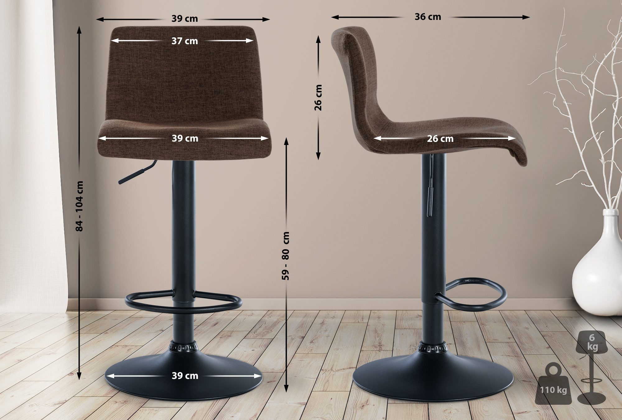 Tabouret de bar Branford