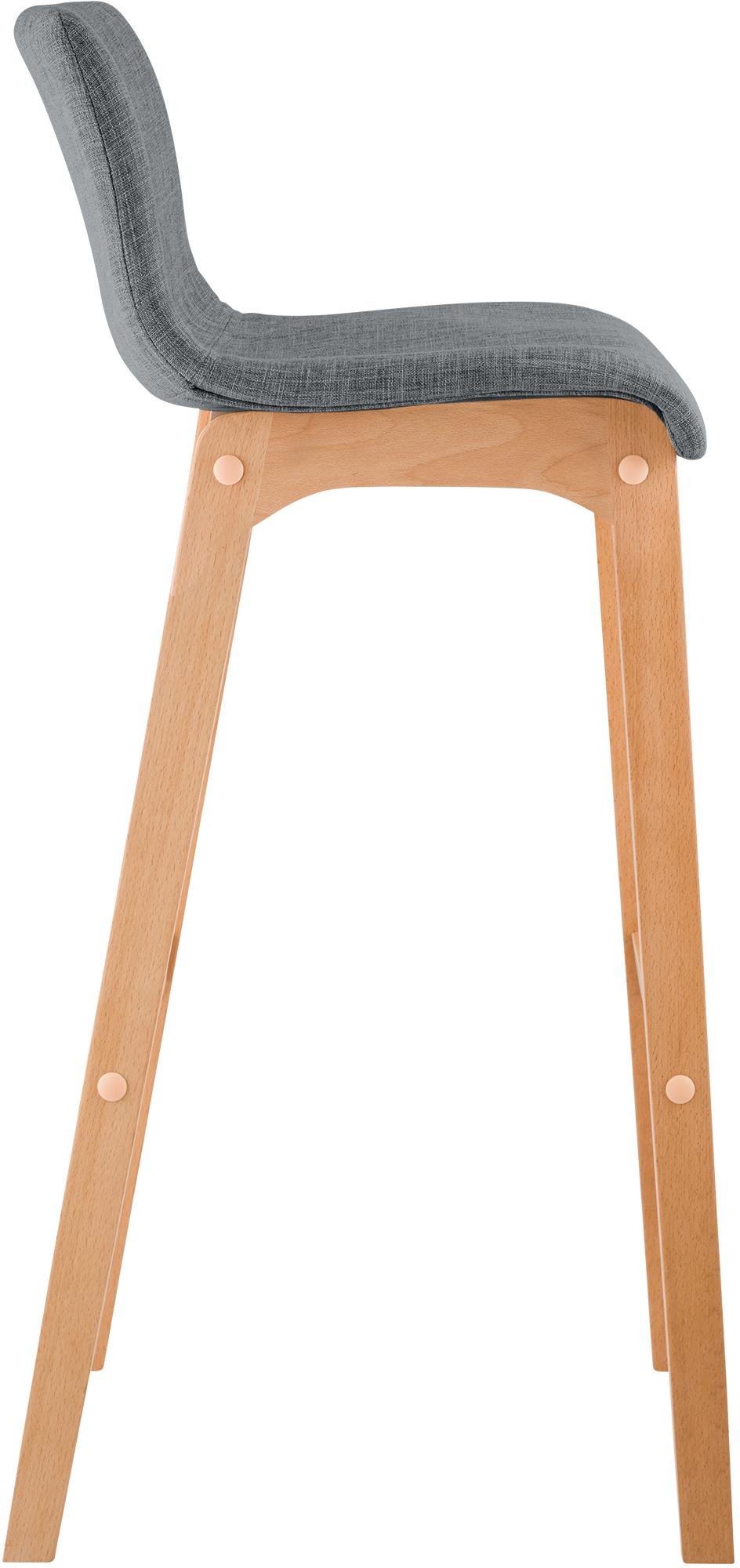 Tabouret de Bar Hover Tissu Piètement Quatre pieds Natura