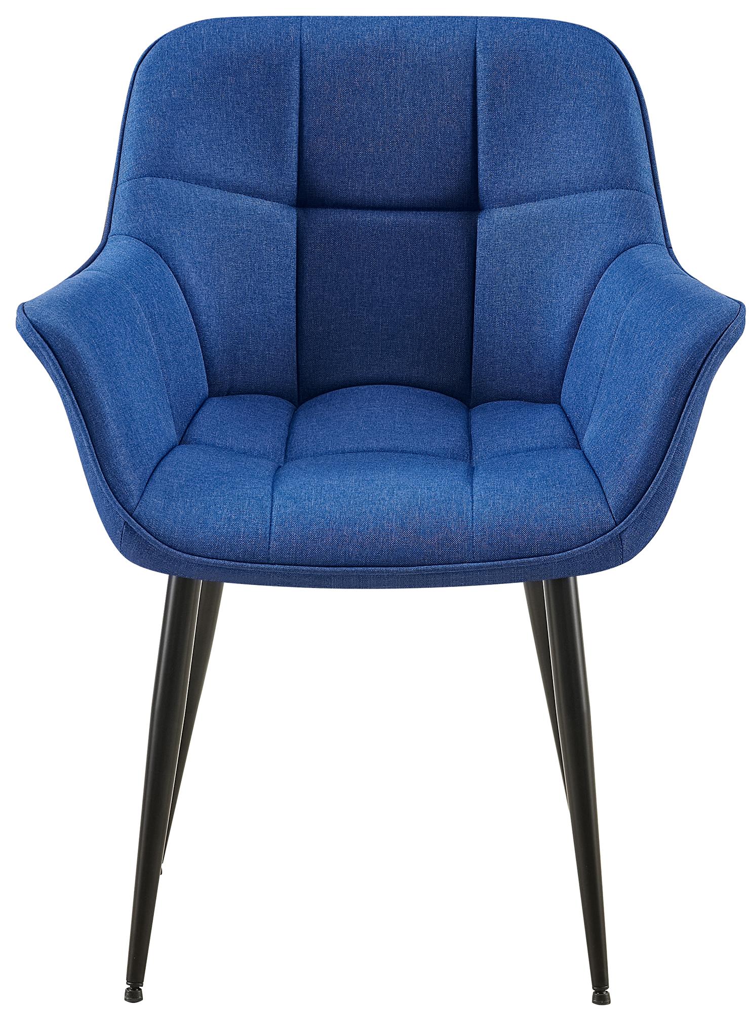 Chaise de salle à manger Roseville avec accoudoirs et pieds en métal