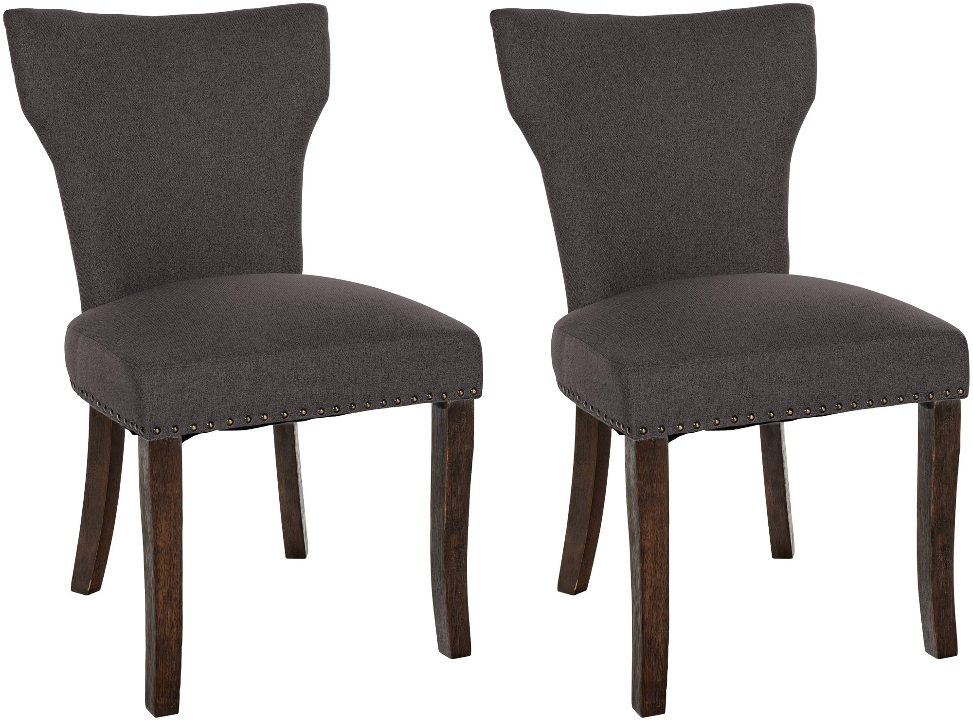 Lot de 2 chaises de salle à manger Zadar tissu