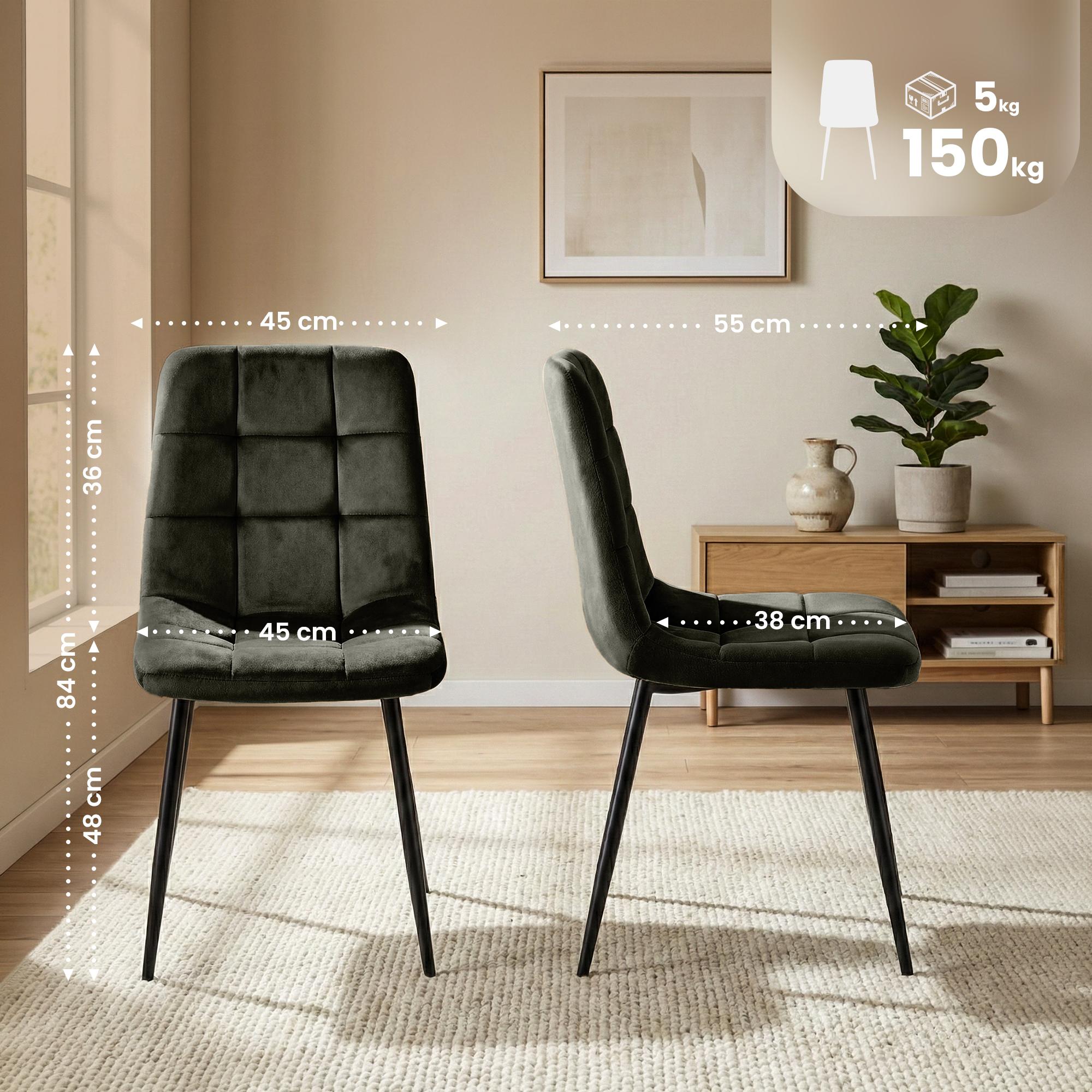 Lot de 4 chaises de salle a manger Antibes