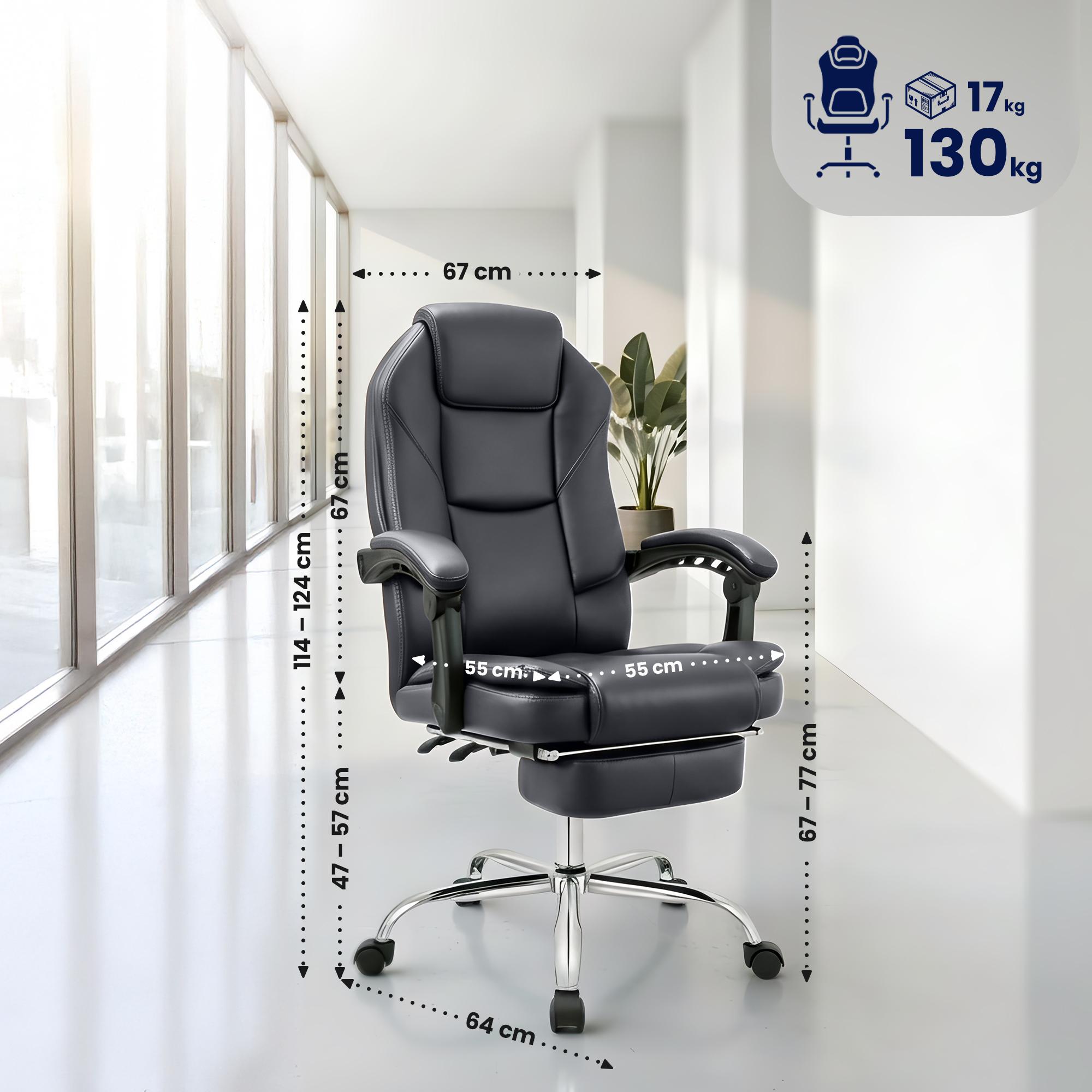 Chaise de bureau Castle en similicuir