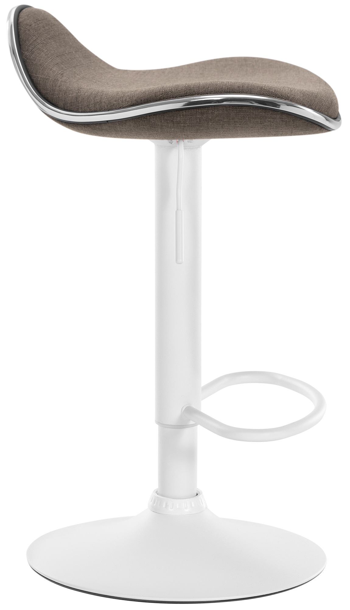 Tabouret de bar Shanghai tissu avec pied en métal