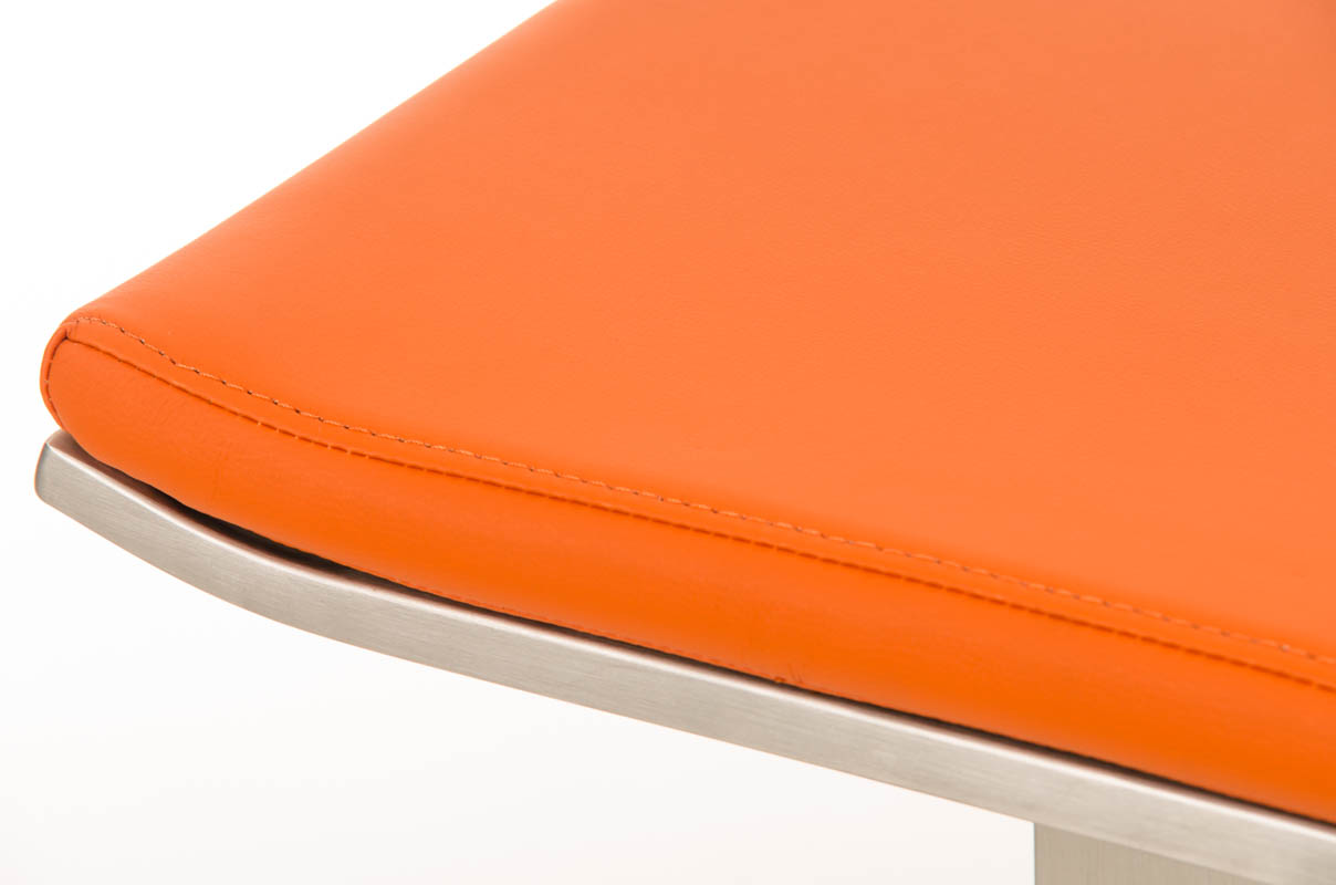 Tabouret de bar Lameng E78 en Similicuir pied en métal