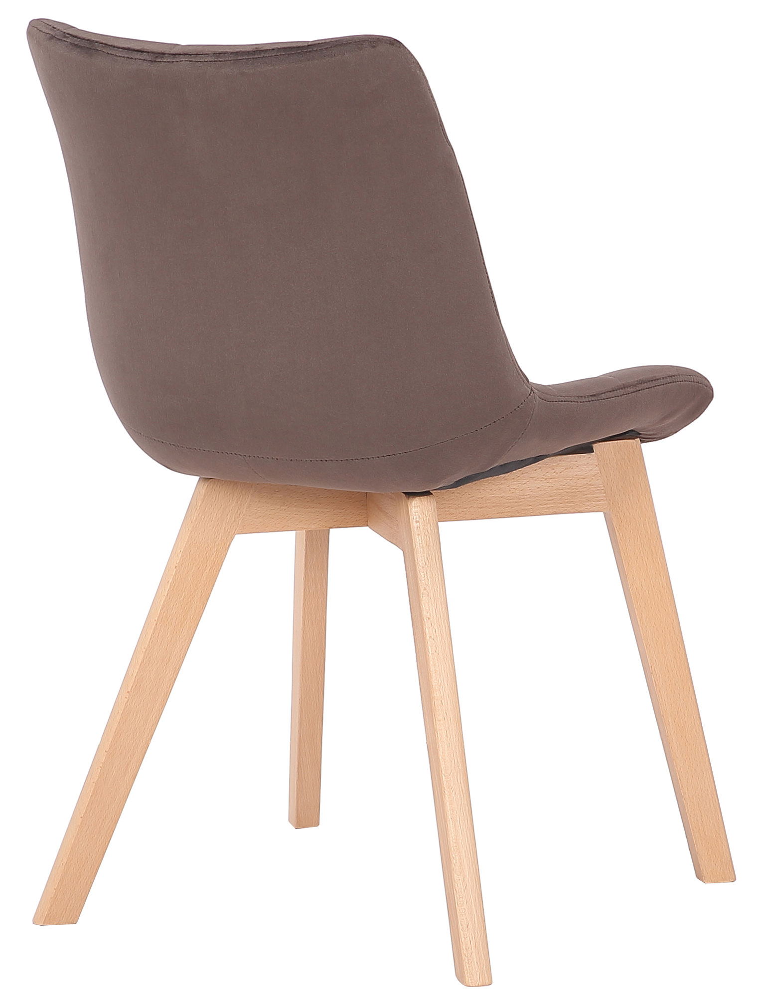 Chaise de salle à manger Passaic en velours avec pieds en Bois de hêtre