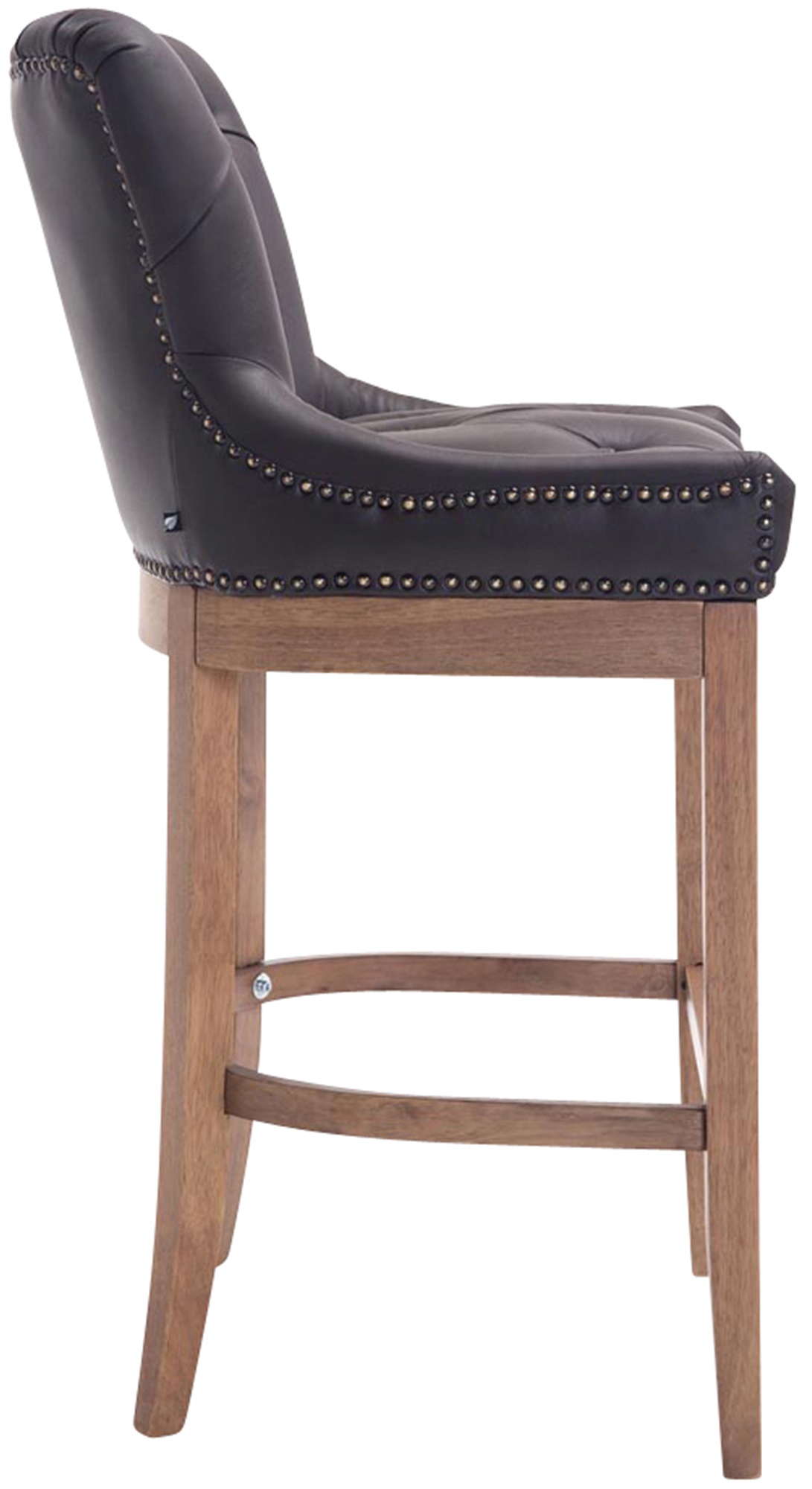 Tabouret de bar Lakewood antique-clair cuir véritable