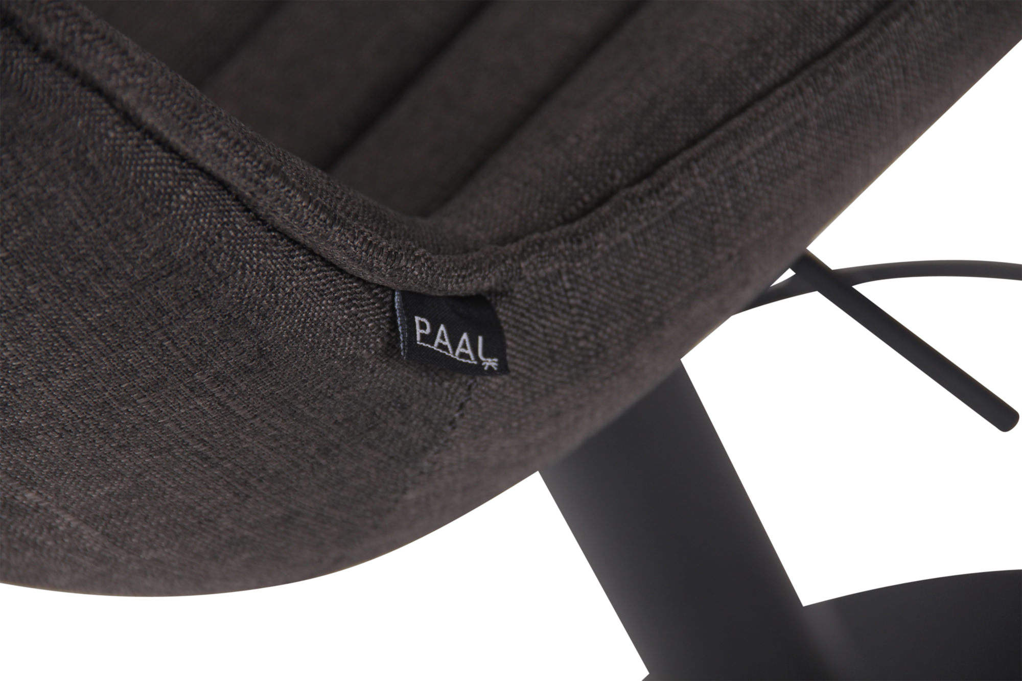 Tabouret de bar Lentini en Tissu avec Piètement trompette en Métal