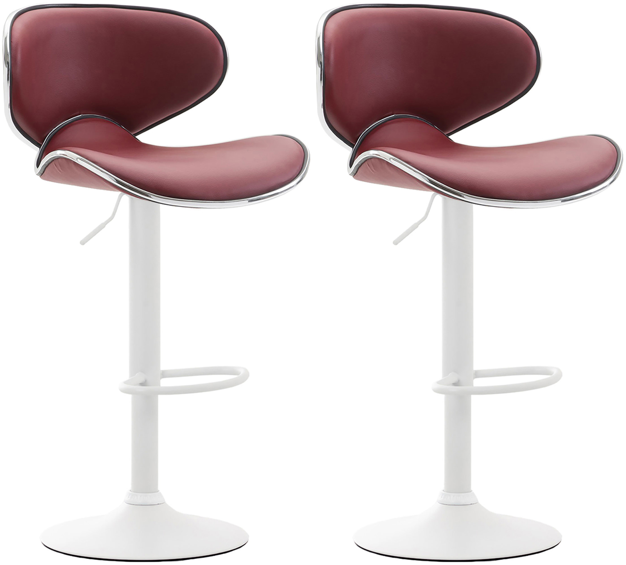 Lot de 2 tabourets de bar Las Vegas V2 similicuir