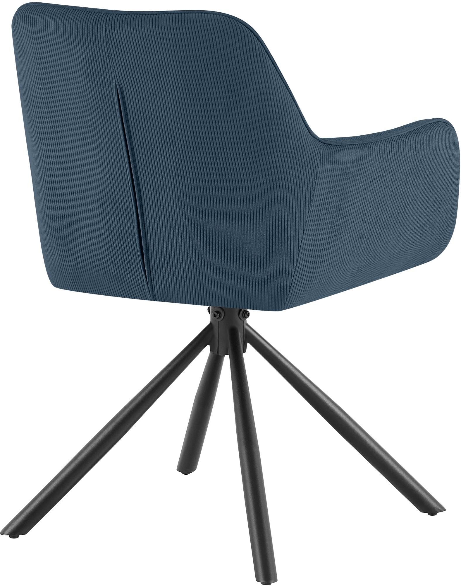 Chaise de salle à manger Tipton en velours côtelé