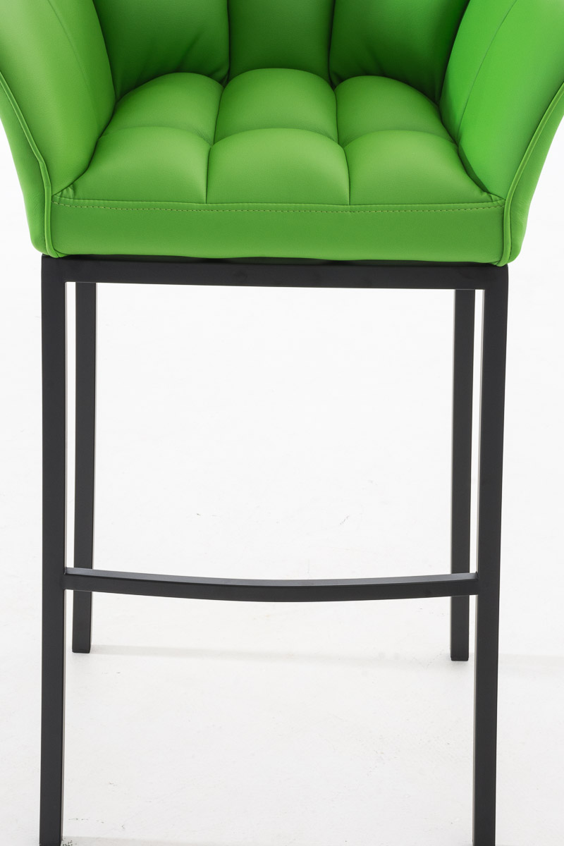 Ensemble de 2 tabourets de bar Damaso en similicuir avec piétement en métal