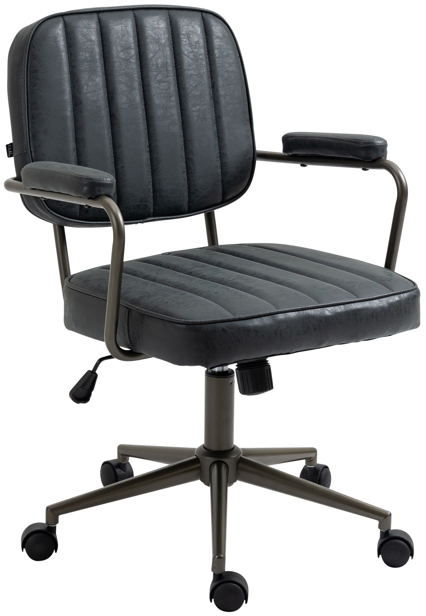 Fauteuil de bureau Retro Natrona en Similicuir ajustable et pivotant