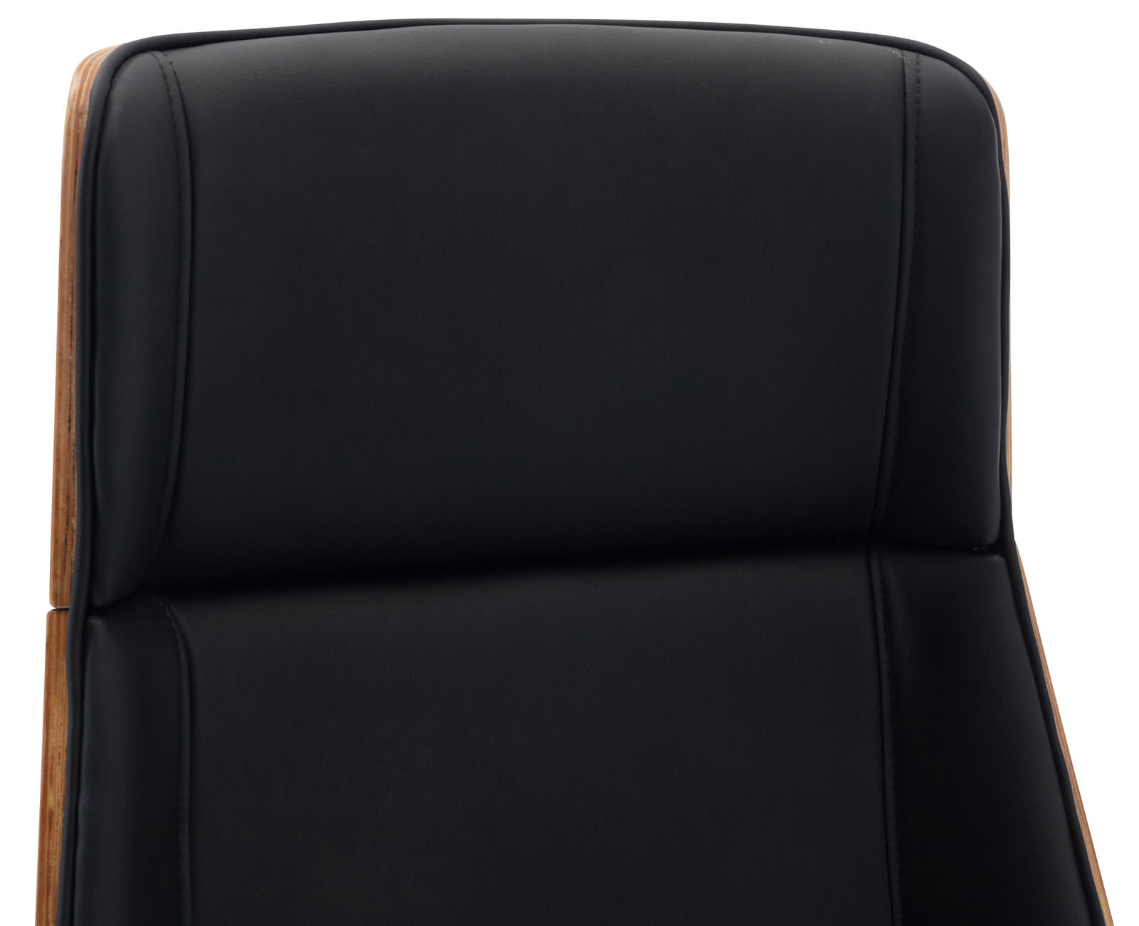 Chaise de visiteur Breda en similicuir avec coque de siège en bois