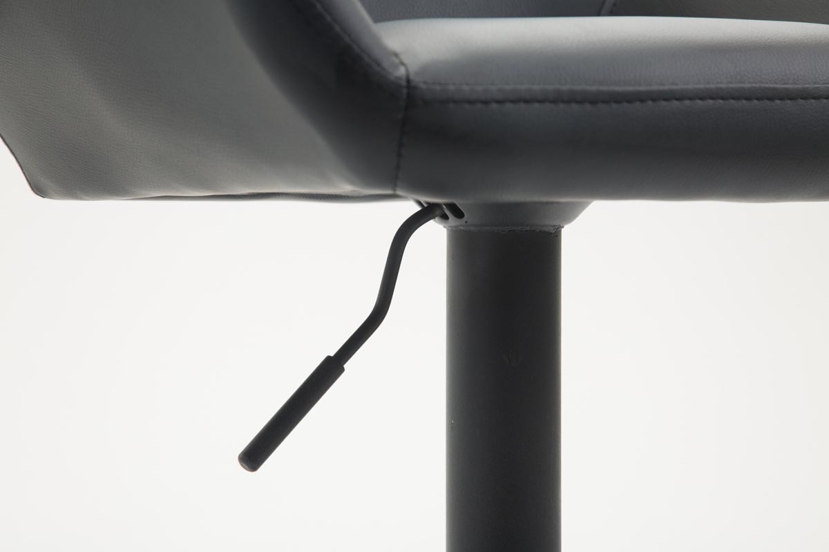 Tabouret de bar Braga similicuir avec pied en métal