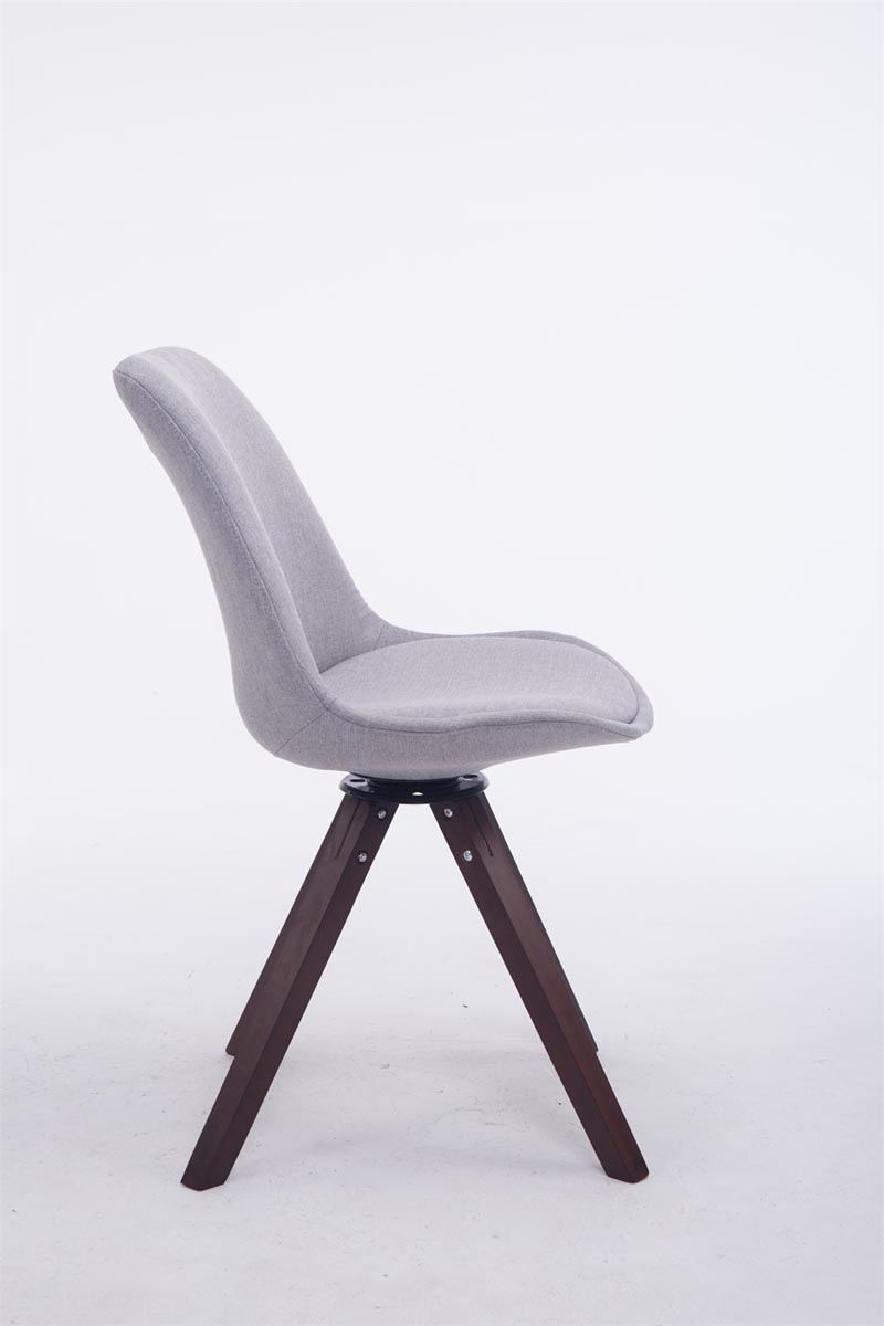 Chaise de salle à manger Troyes Pivotante en Tissu Piètement Carré