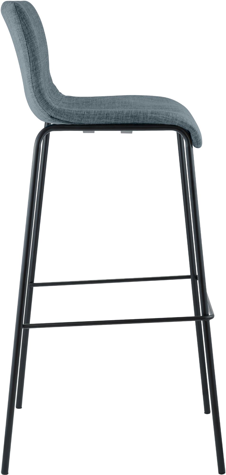 Tabouret de bar Hover en tissu avec pied a 4 branches