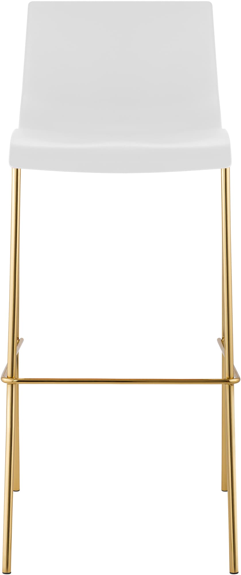 Tabouret de bar Hover plastique piètement 4 pieds or