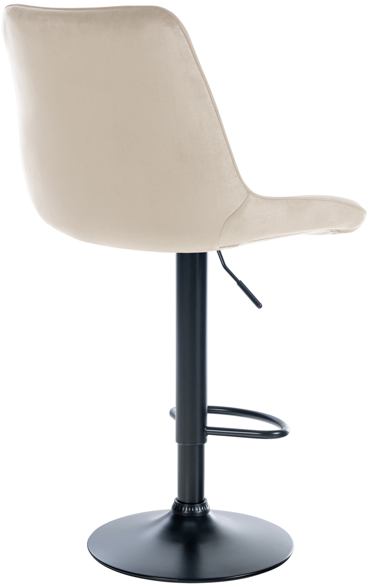 Tabouret de bar Toni en Velours Pied trompette en Métal