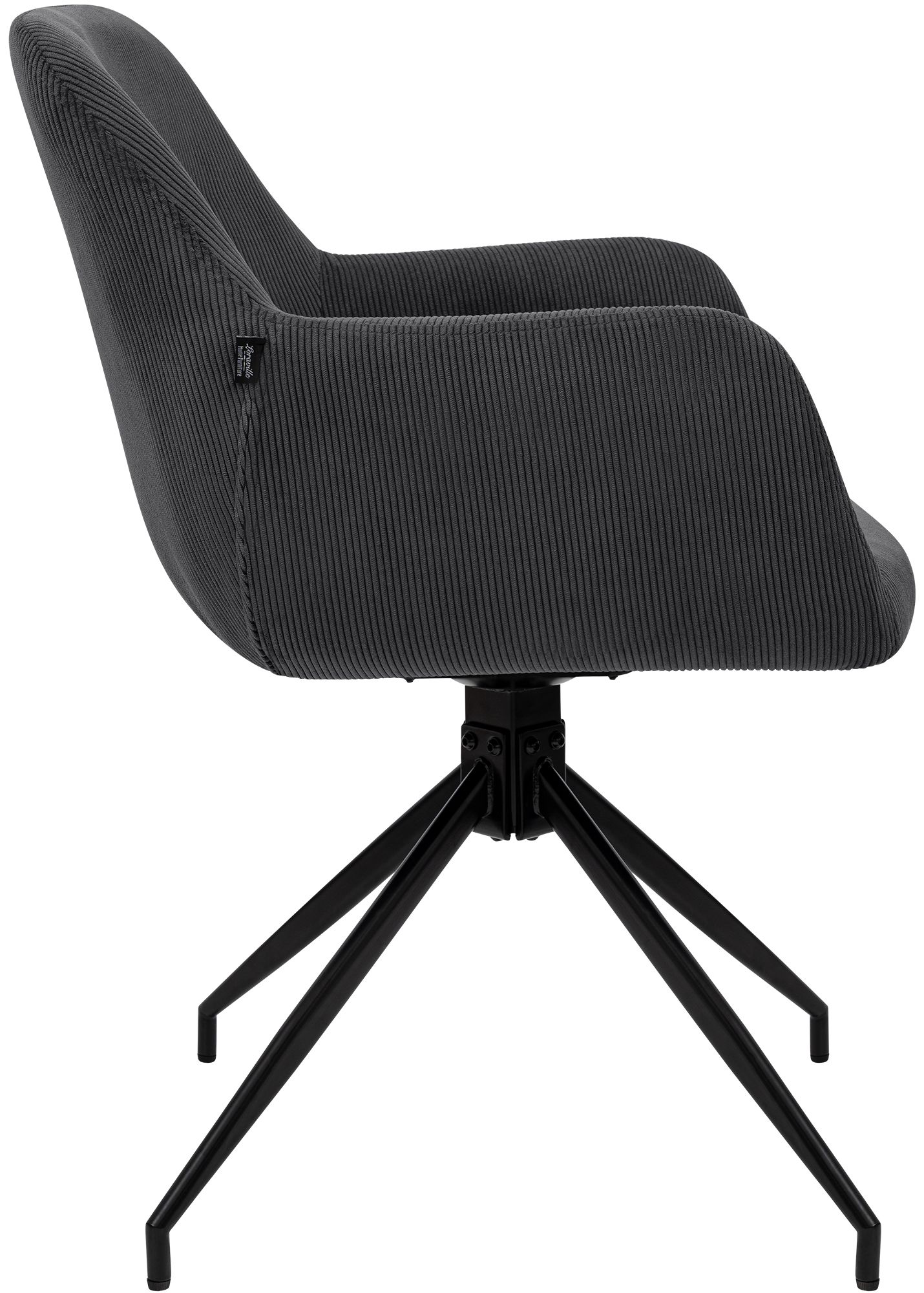 Chaise de salle à manger Merlinda en velours côtelé