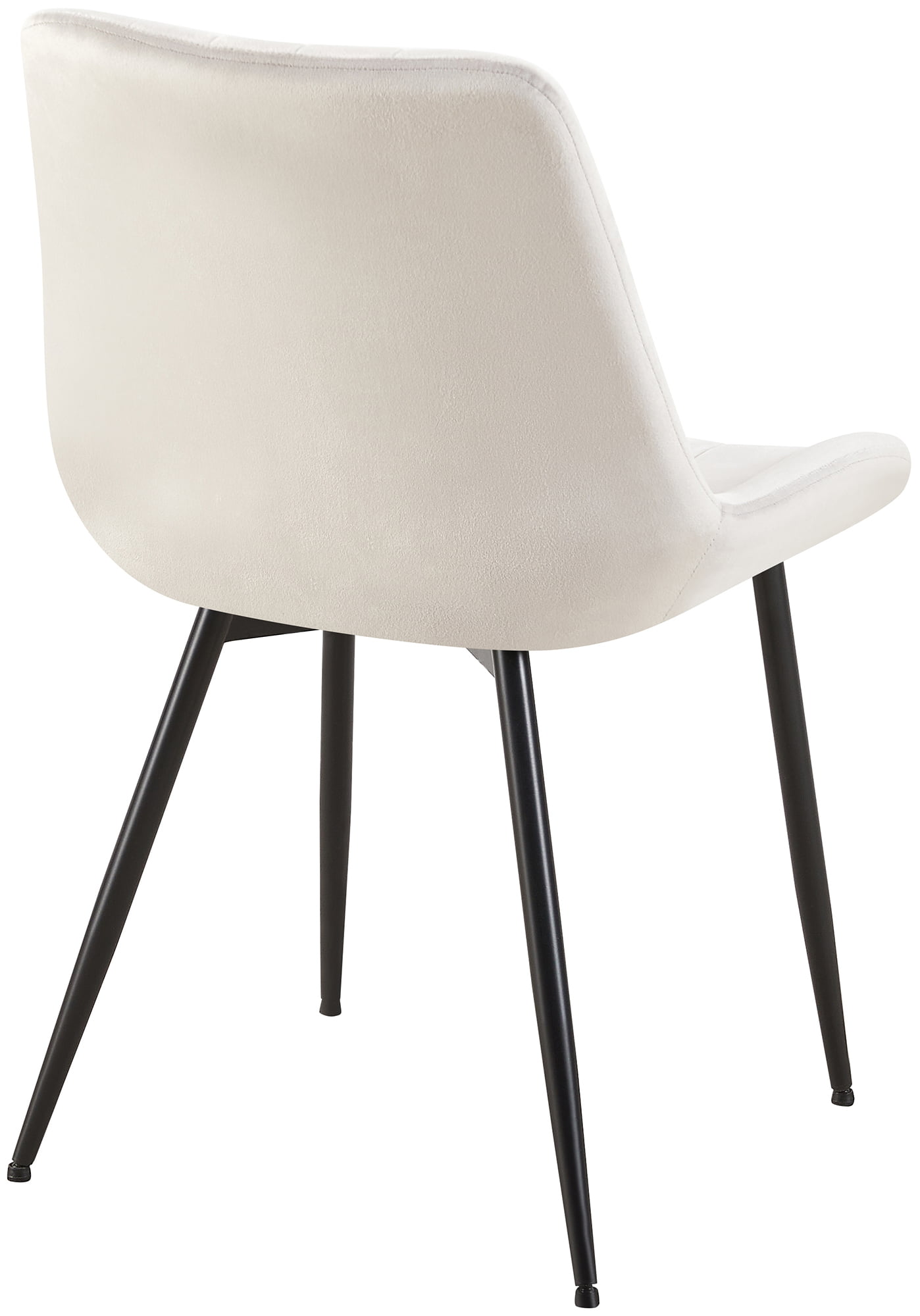 Chaise de salle à manger Rahden en Velours avec Piètement en métal noir