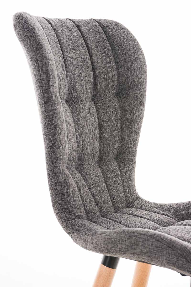Chaise de salle à manger Elda en tissu rembourré