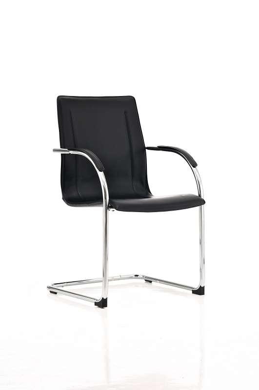 Chaise de visiteur Melina en similicuir