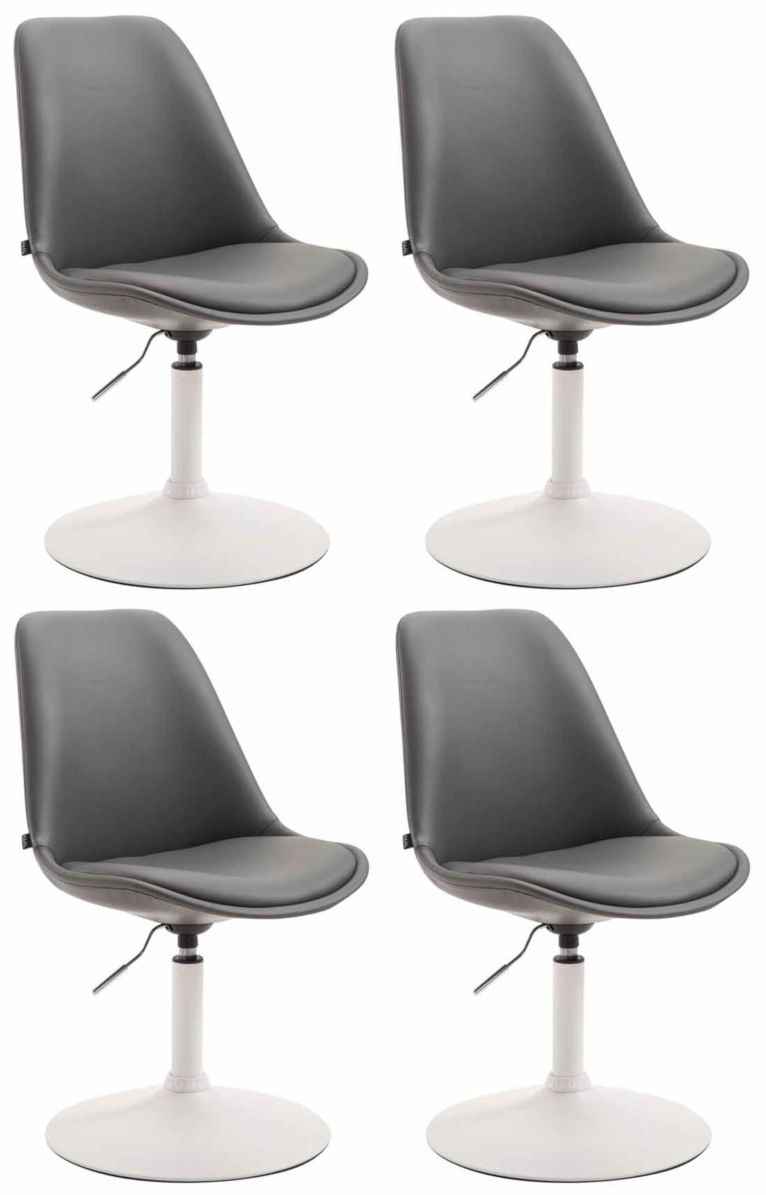 Lot de 4 Chaises de salle à manger Maverick similicuir avec pied trompette
