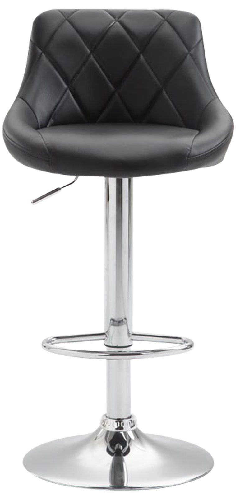 Tabouret de bar Lazio en similicuir avec pied en métal