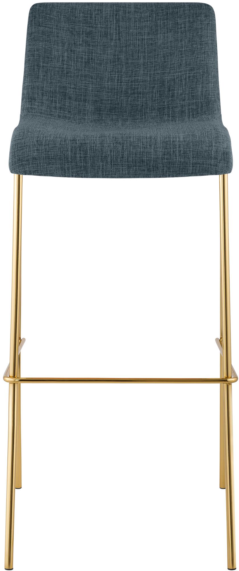 Tabouret de bar Hover tissu cadre à quatre pieds doré