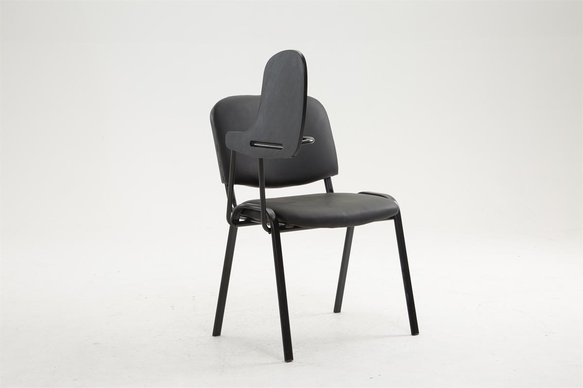 Chaise Ken en similicuir avec tablette rabattable