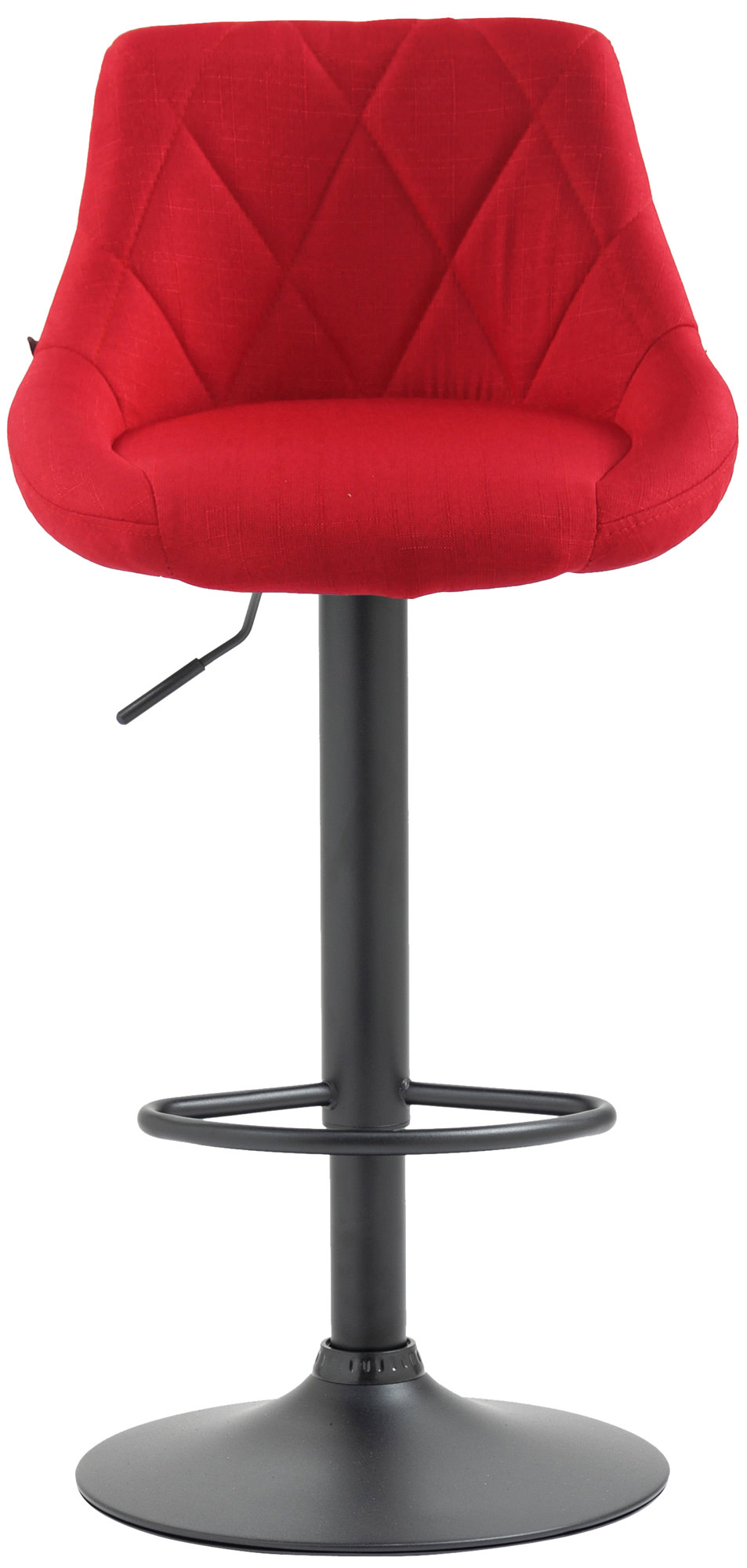 Tabouret de bar Lazio en Tissu Hauteur réglable siège pivotant