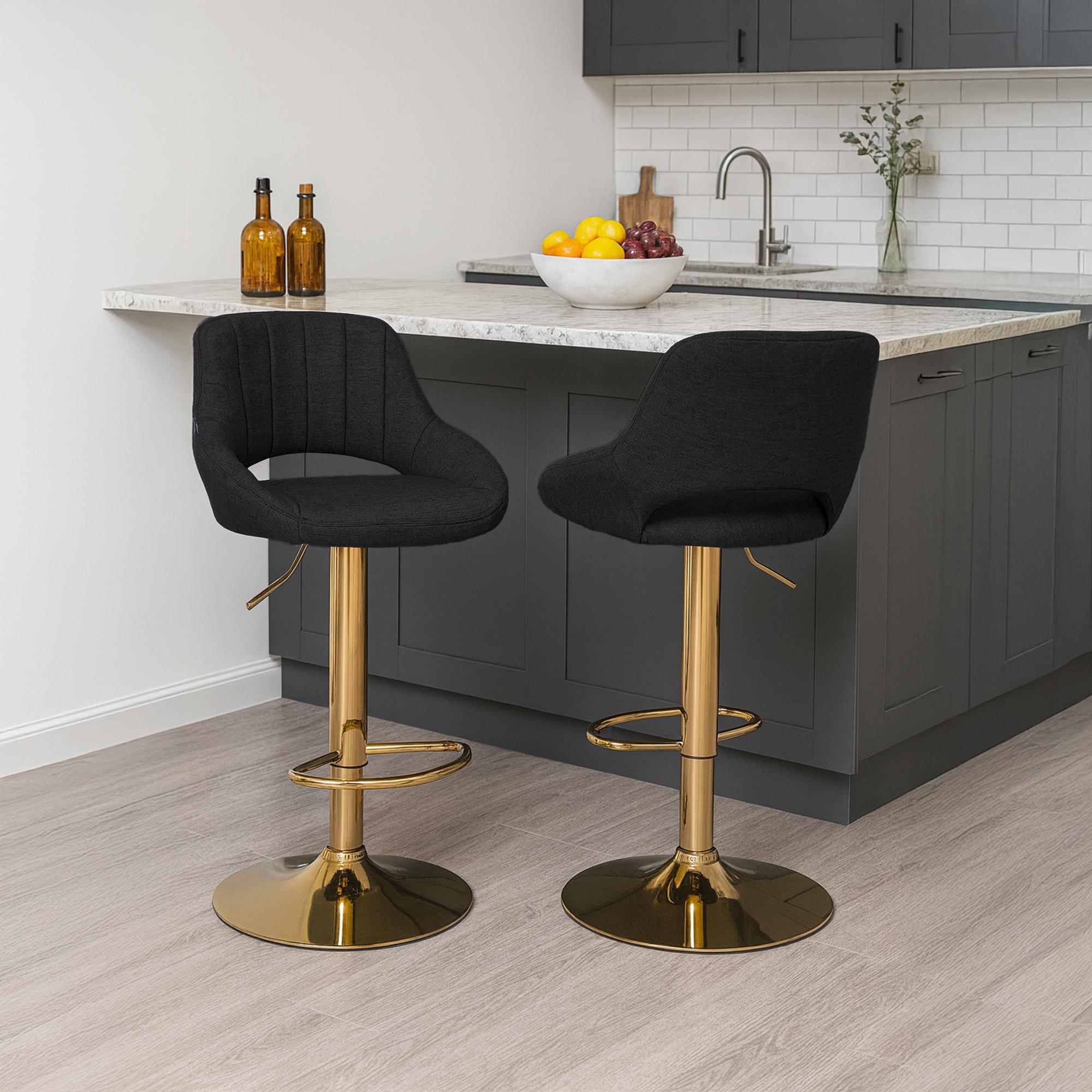 Tabouret de bar Milet en tissu