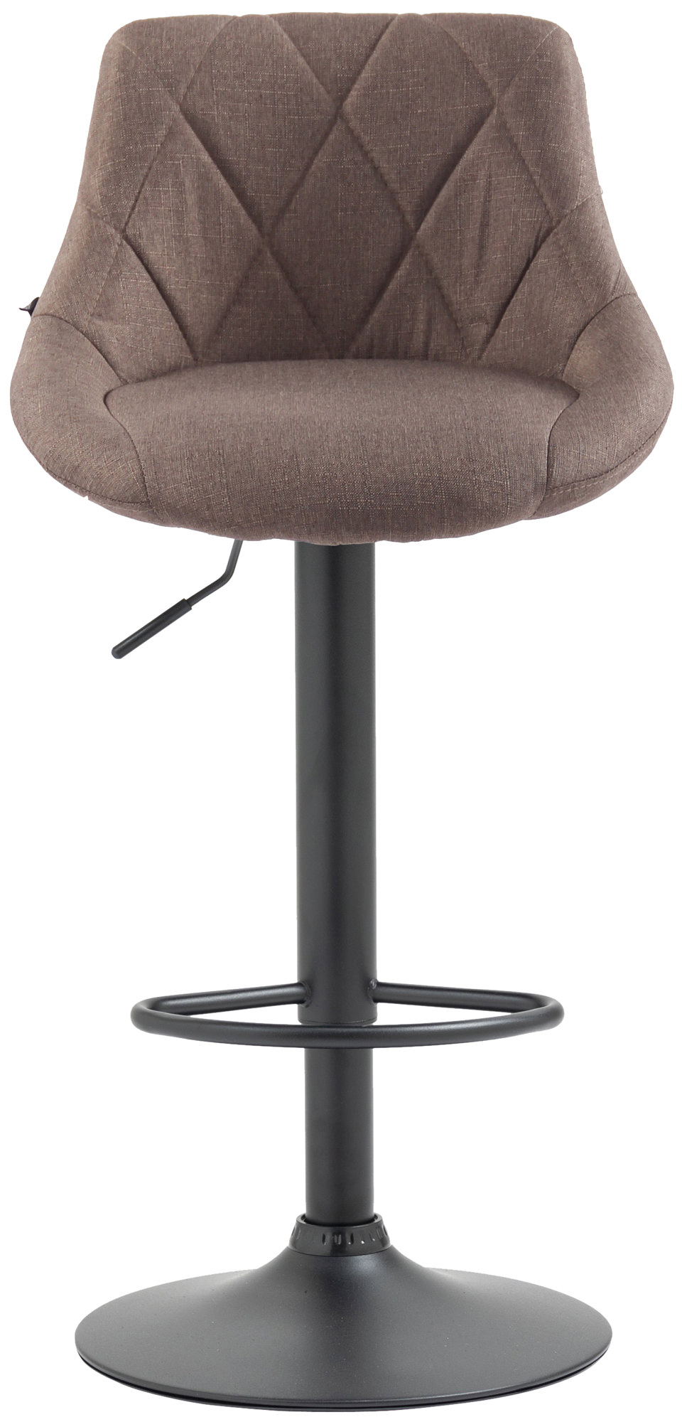 Tabouret de bar Lazio en Tissu Hauteur réglable siège pivotant