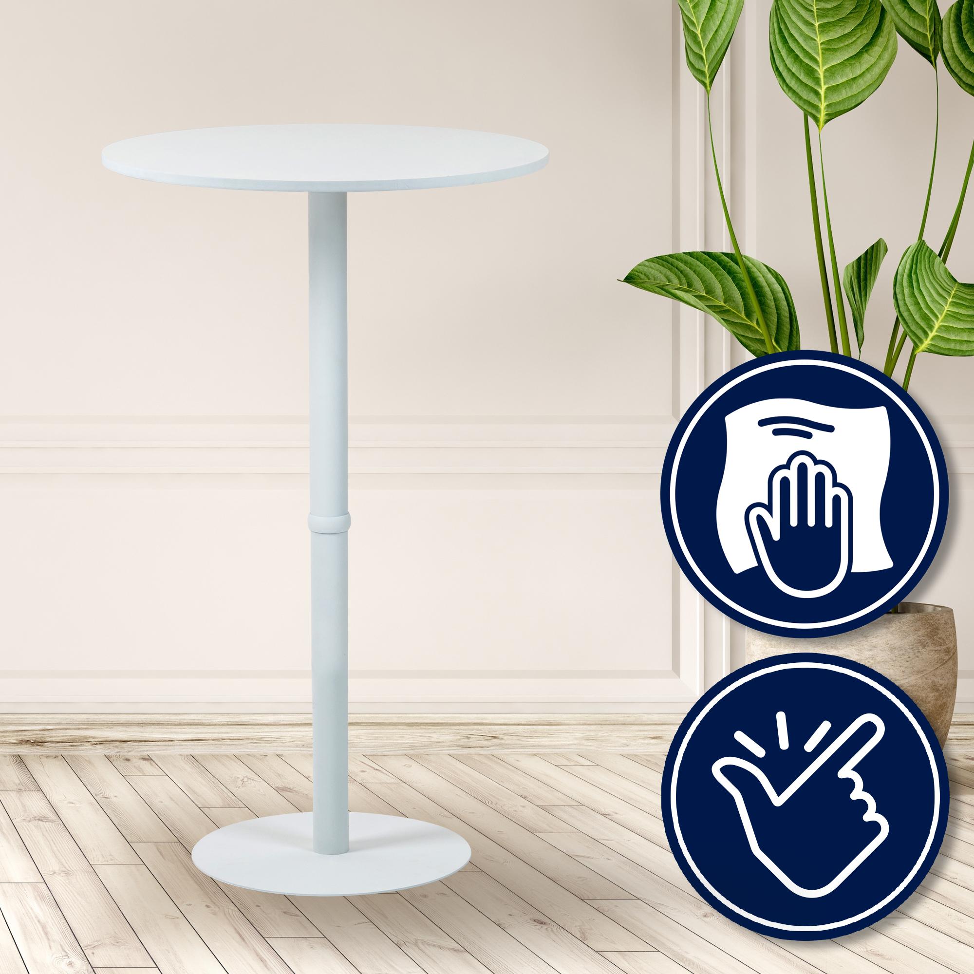Table haute Hereford ronde
