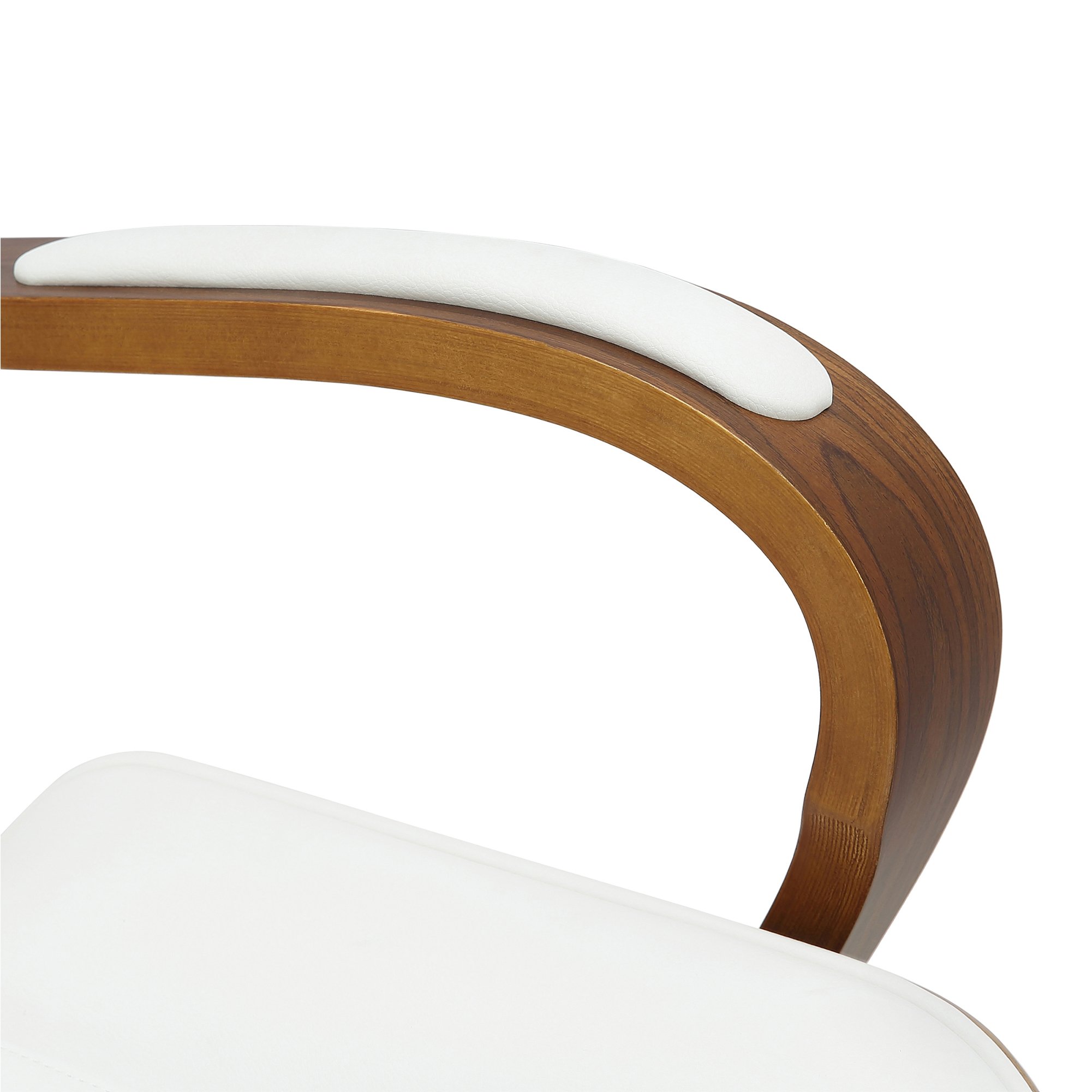 Fauteuil de bureau Yankton en similicuir avec coque de siège en bois