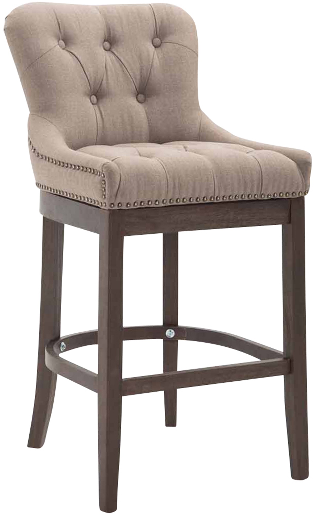 Tabouret de bar Lakewood tissu Piètement antique