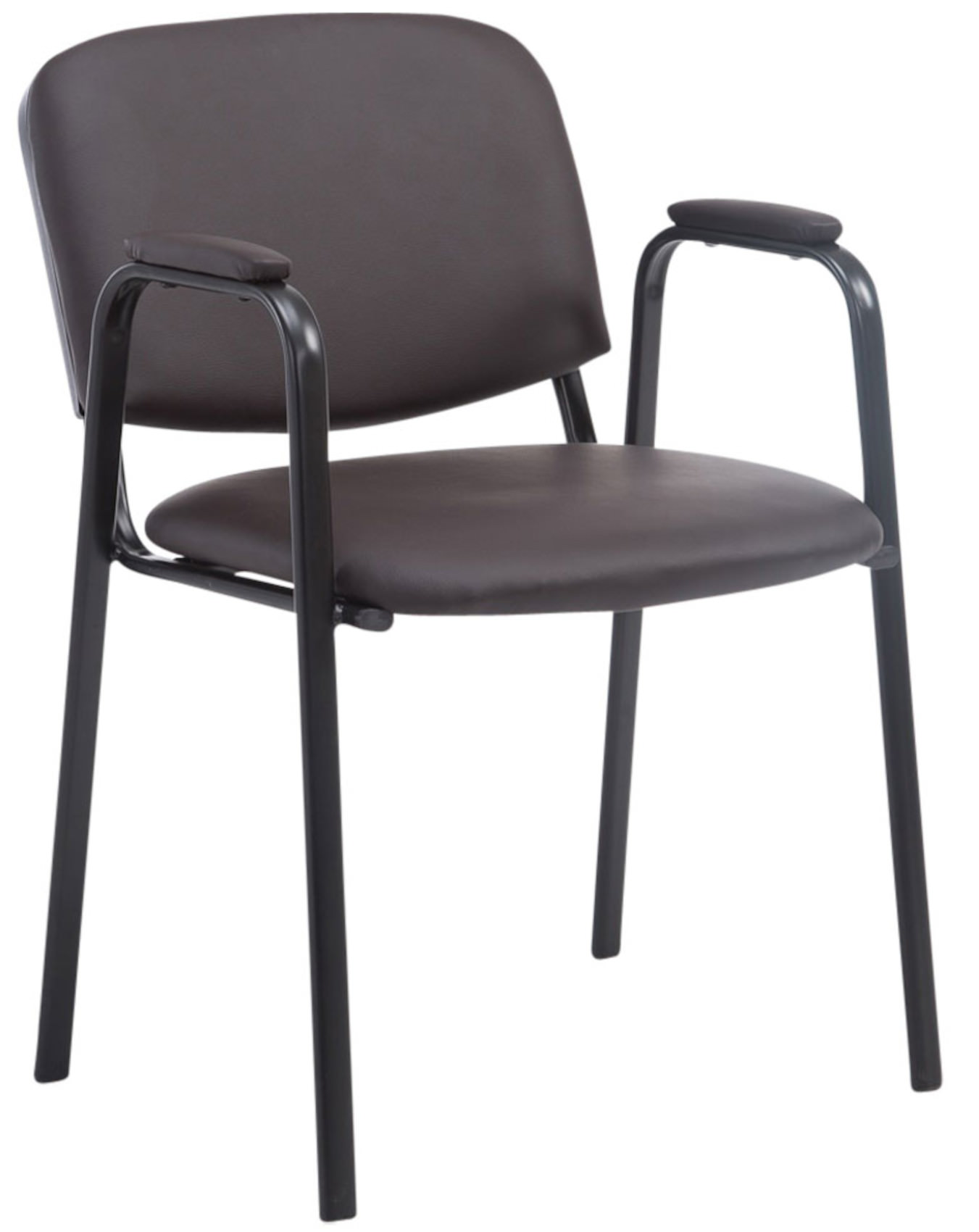 Lot de 4 chaises empilables Ken Pro en simili cuir