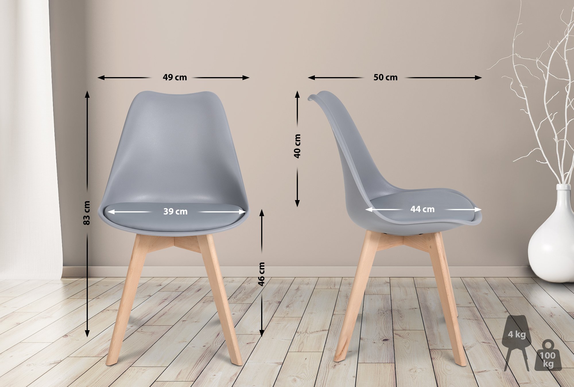 Lot de 6 chaises de salle à manger Ramsey