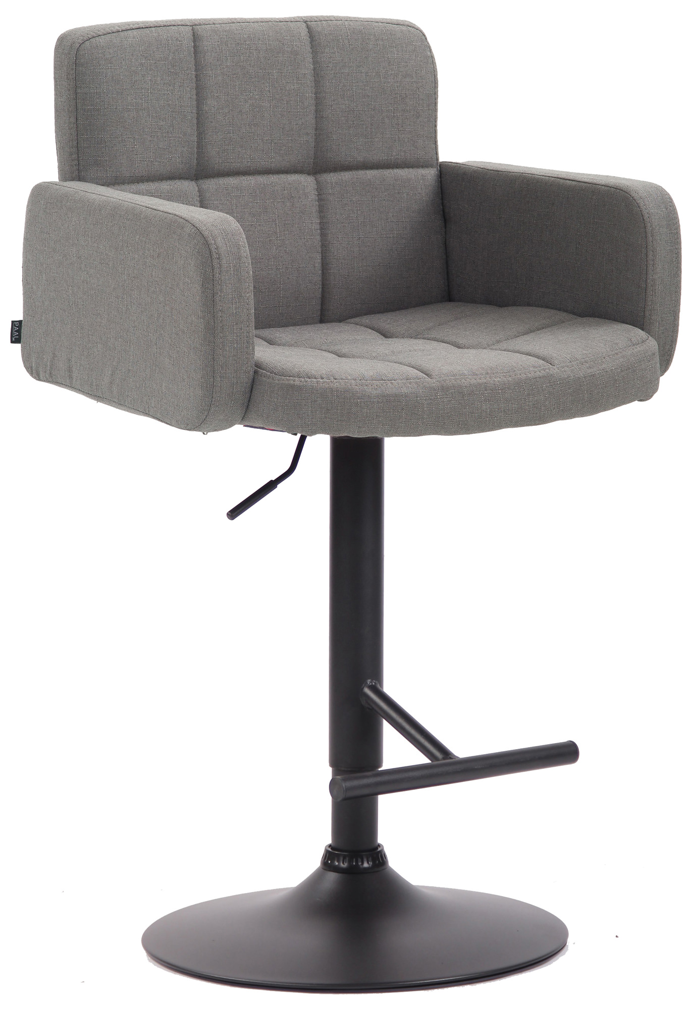 Tabouret de bar Los Angeles tissu avec pied en métal