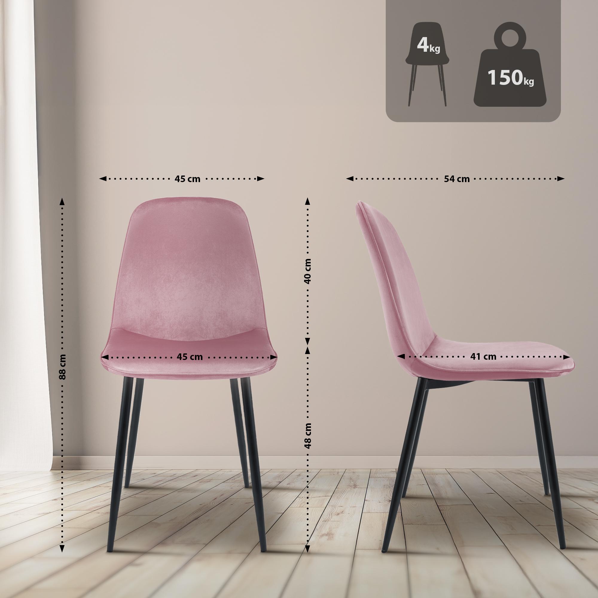 Ensemble de 4 chaises de salle à manger Maryam
