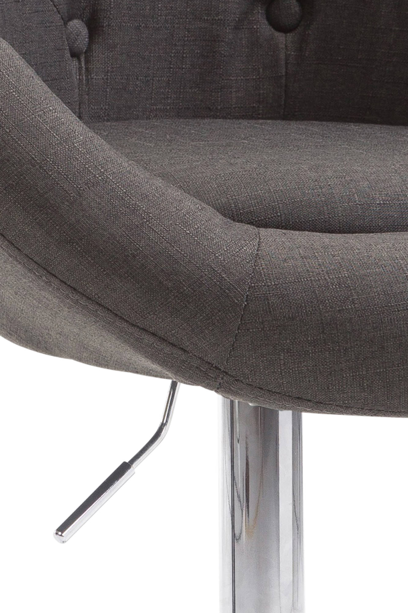 Tabouret de bar London V2 en tissu avec Pied et Repose-pieds en métal